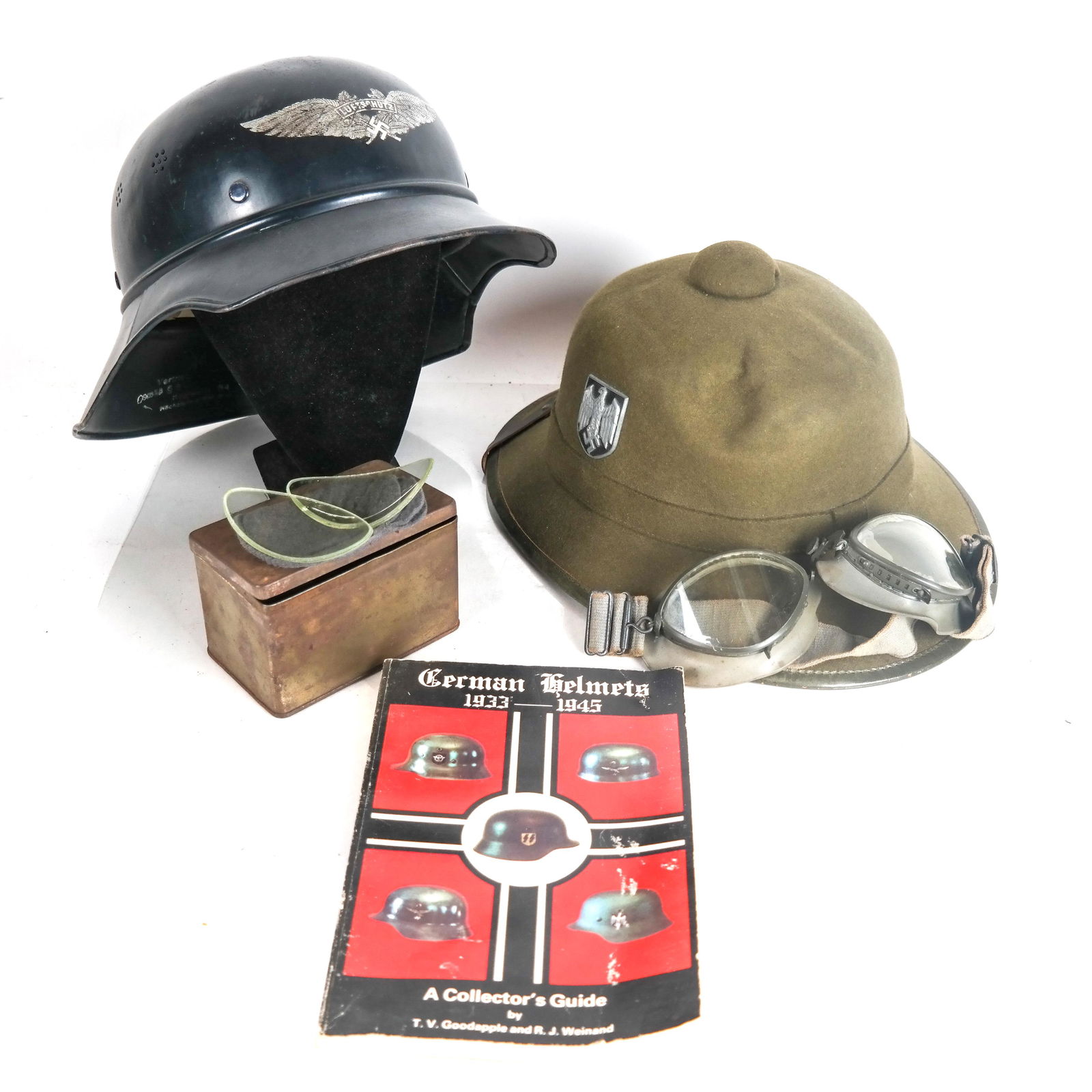 Two German Helmets, Goggles & Helmets Book (1 of 18)
