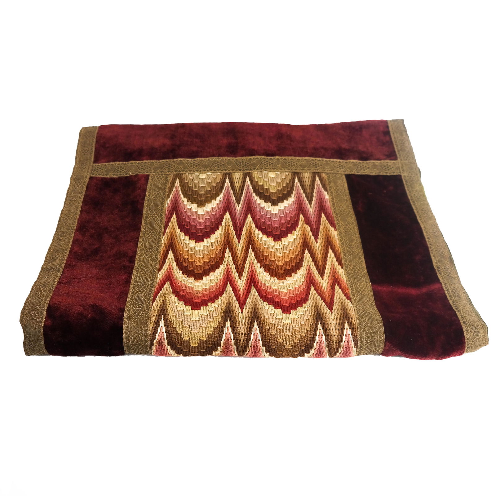 French Velvet & Bargello Textile Panel (1 of 7)