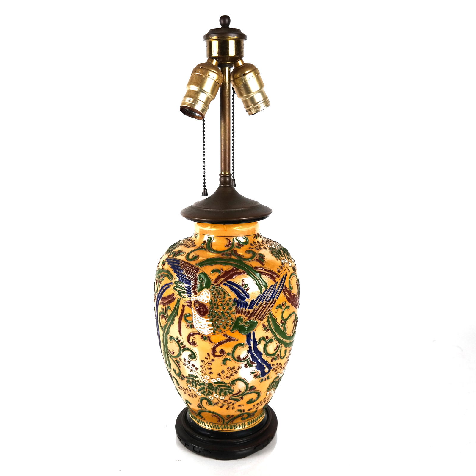 Asian-Style Relief Decorated Lamp (1 of 6)