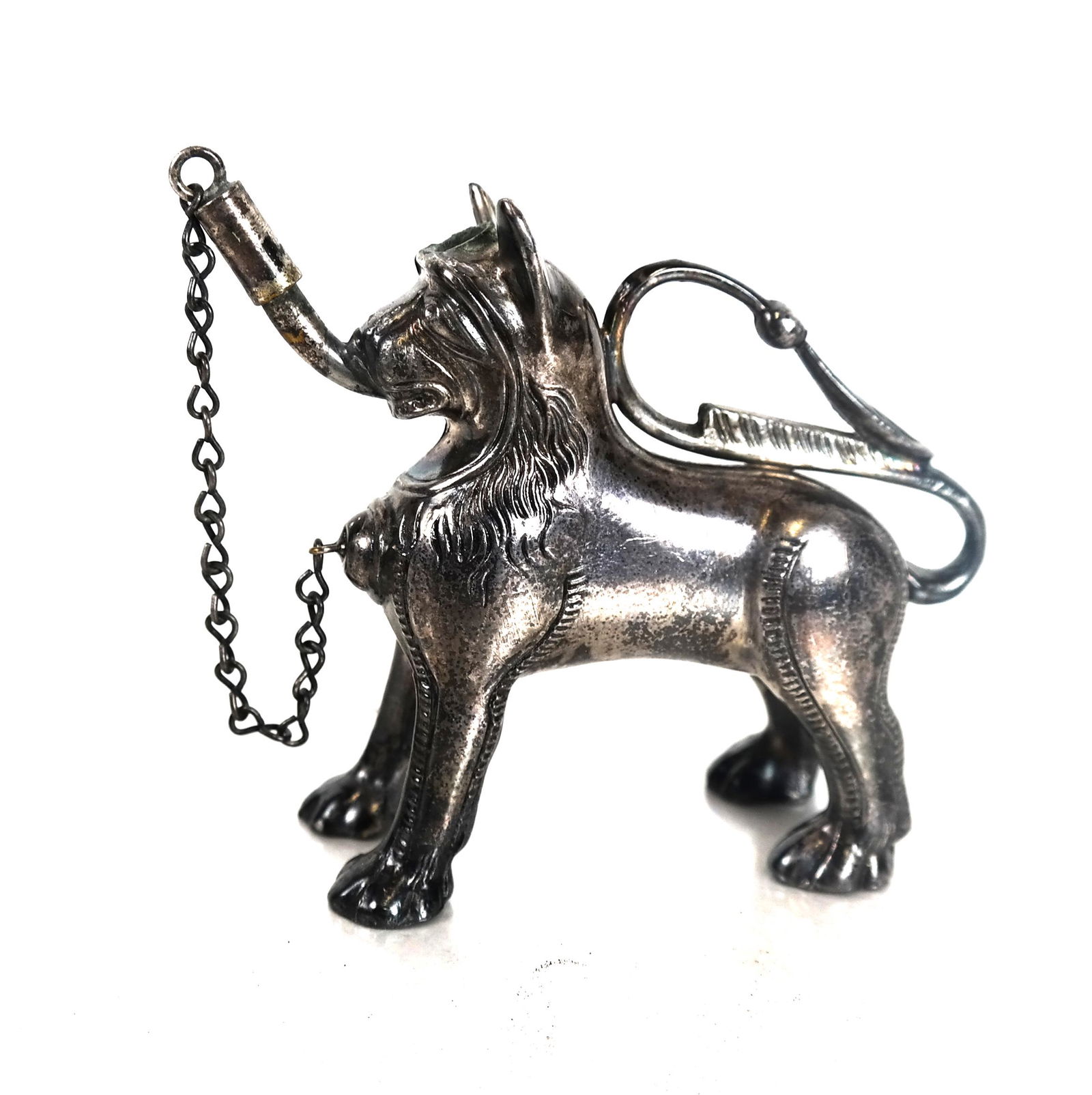 Silver Plate Foo Lion Pouring Vessel (1 of 9)