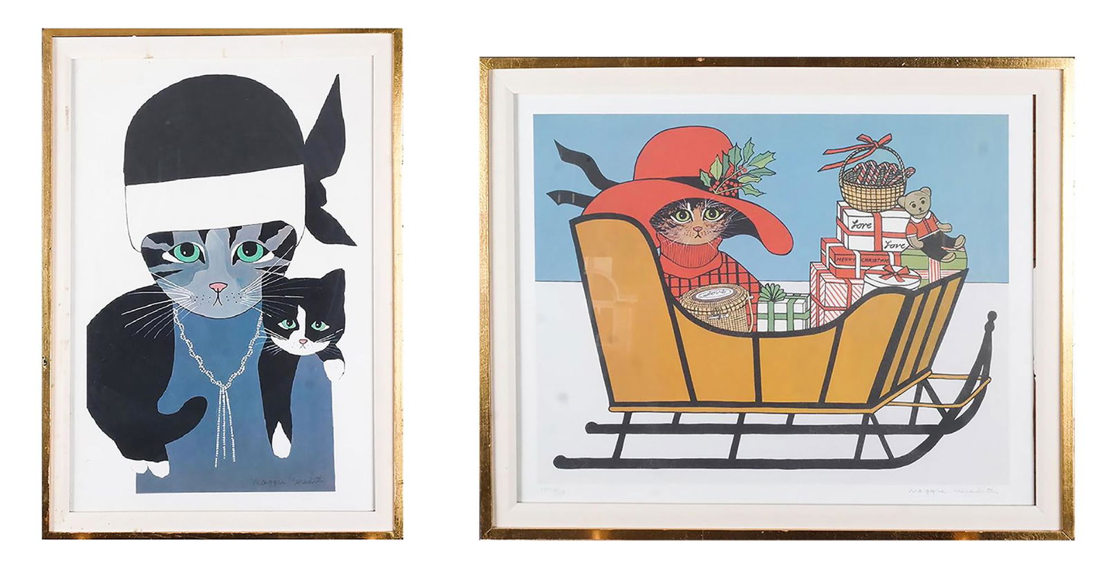 Maggie MEREDITH: Two Cat-Themed Works (1 of 8)