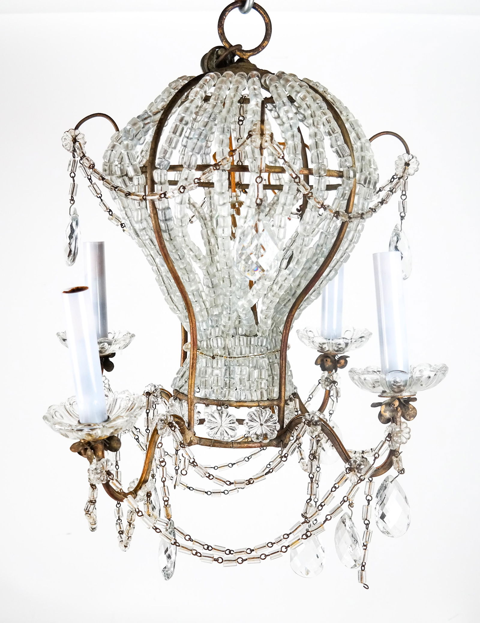 Beaded and Crystal "Hot Air Balloon" Chandelier (1 of 18)