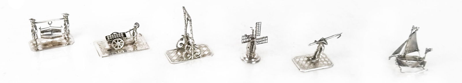 Set of 6 Dutch Silver Miniature Figurines (1 of 17)