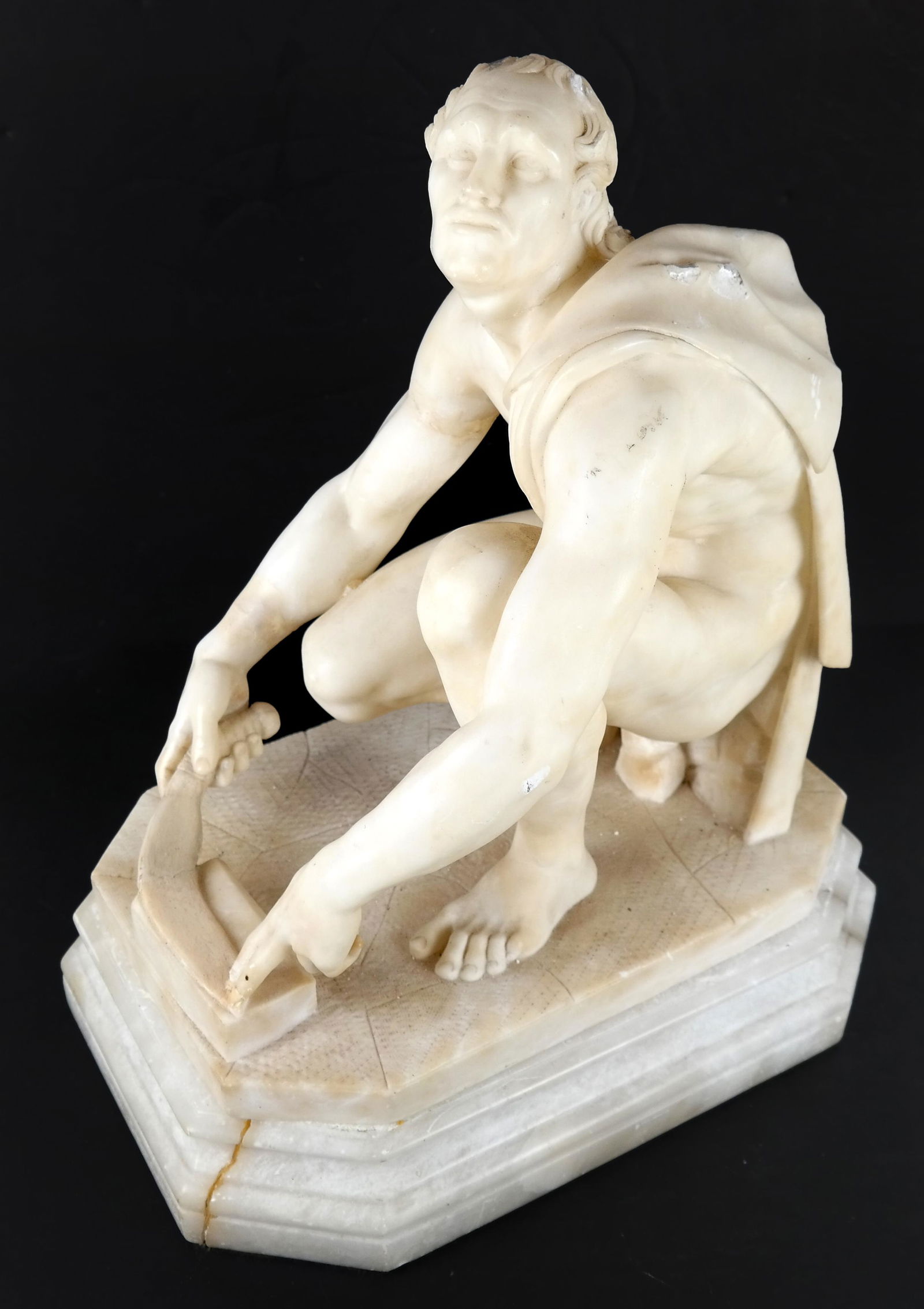 Alabaster Sculpture: "Arrotino, the Knife Grinder" (1 of 11)