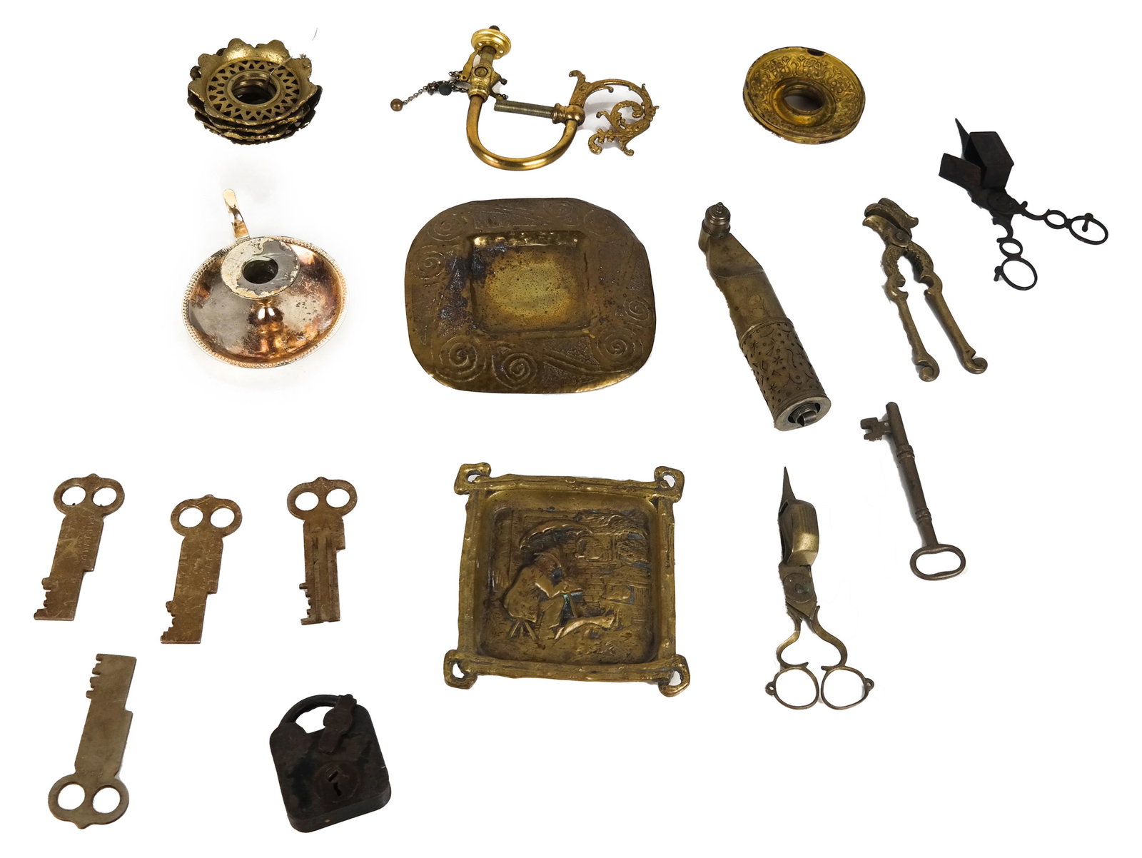 Hardware and Chamber Stick: Hardware and chamber stick.