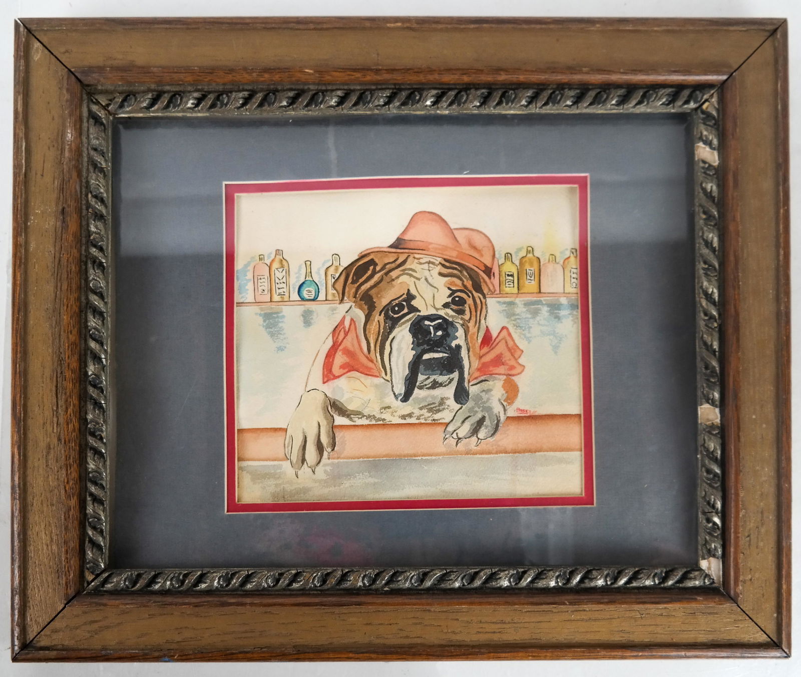 HASEY: Bull Dog - Watercolor (1 of 3)