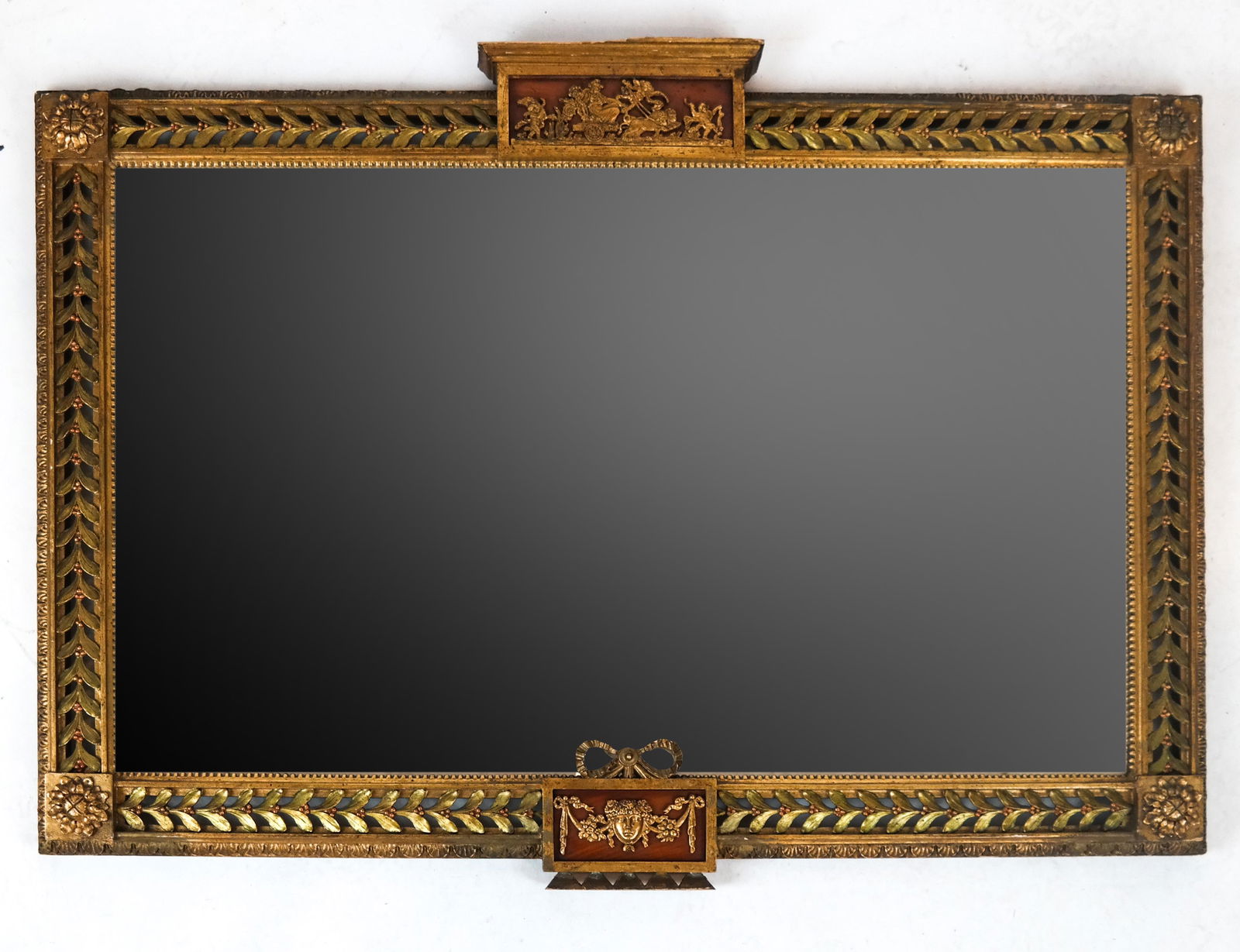 French Classical Gilded Over Mantel Mirror (1 of 6)