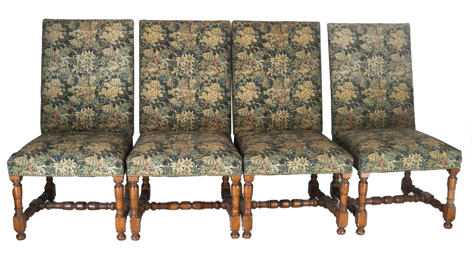 Four Continental Tapestry Upholstered Chairs (1 of 6)