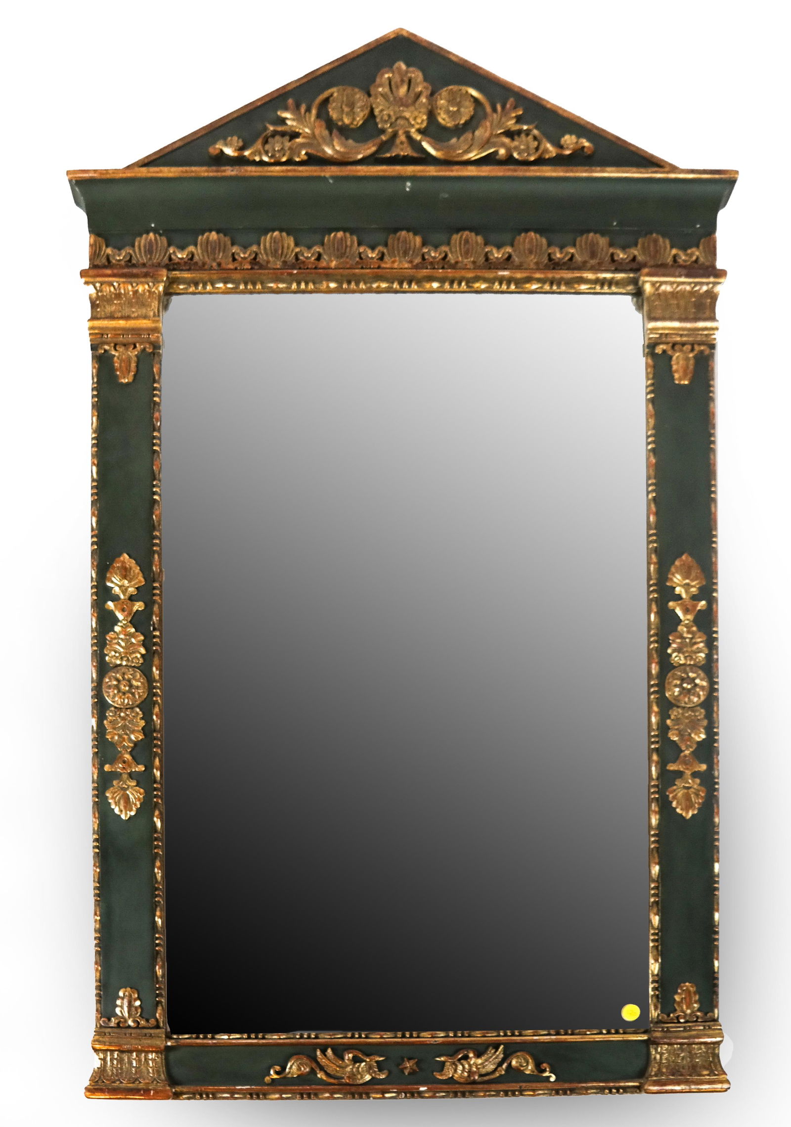 Neoclassical Green and Gilt Mirror (1 of 6)