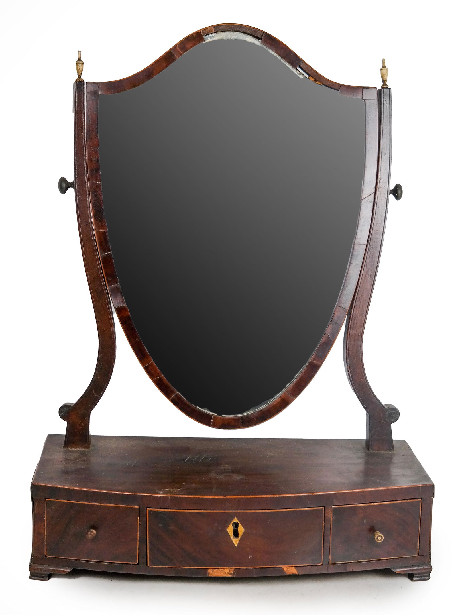 English Shield-Back Shaving Mirror (1 of 10)