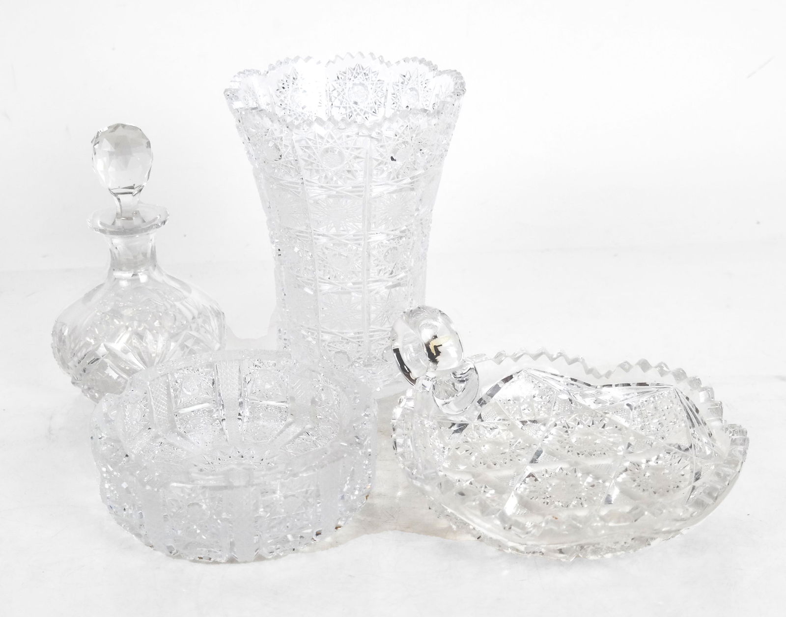 Lot of 4 Cut Glass Articles (1 of 6)