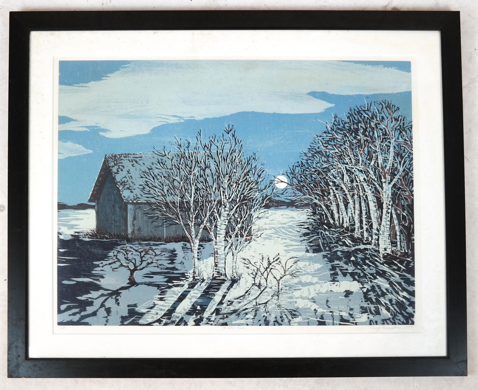 Nancy KIRCHSTETLER: Winter Scene - Woodblock Print (1 of 6)