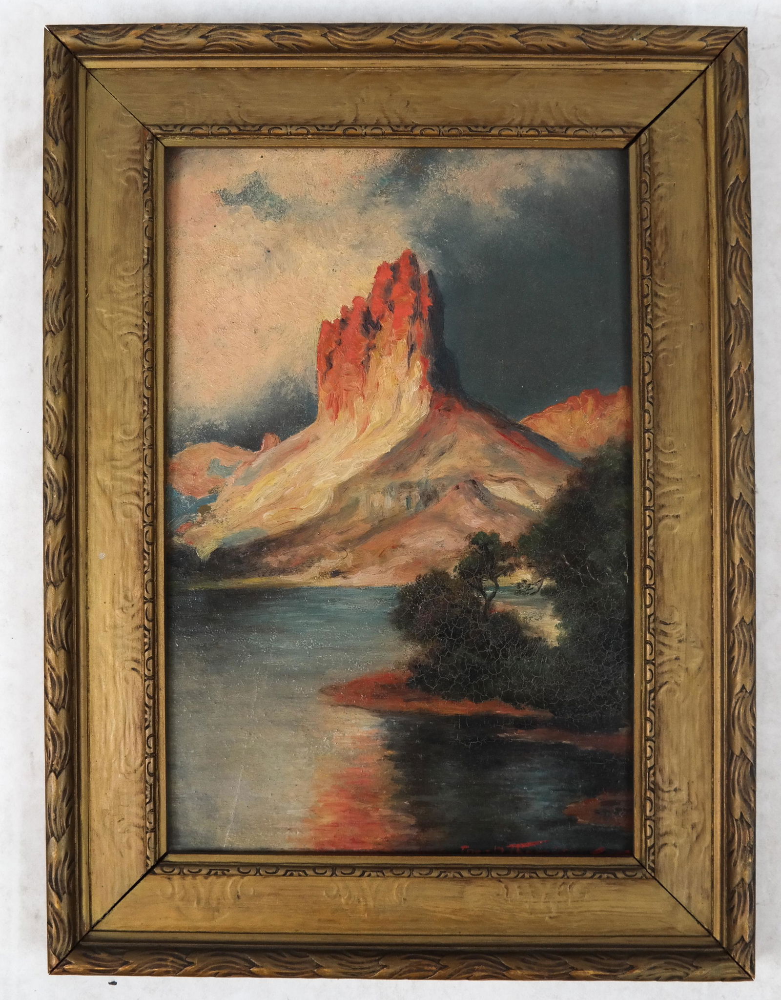 Fred Louis THOMPSON: Western Landscape - Painting (1 of 4)