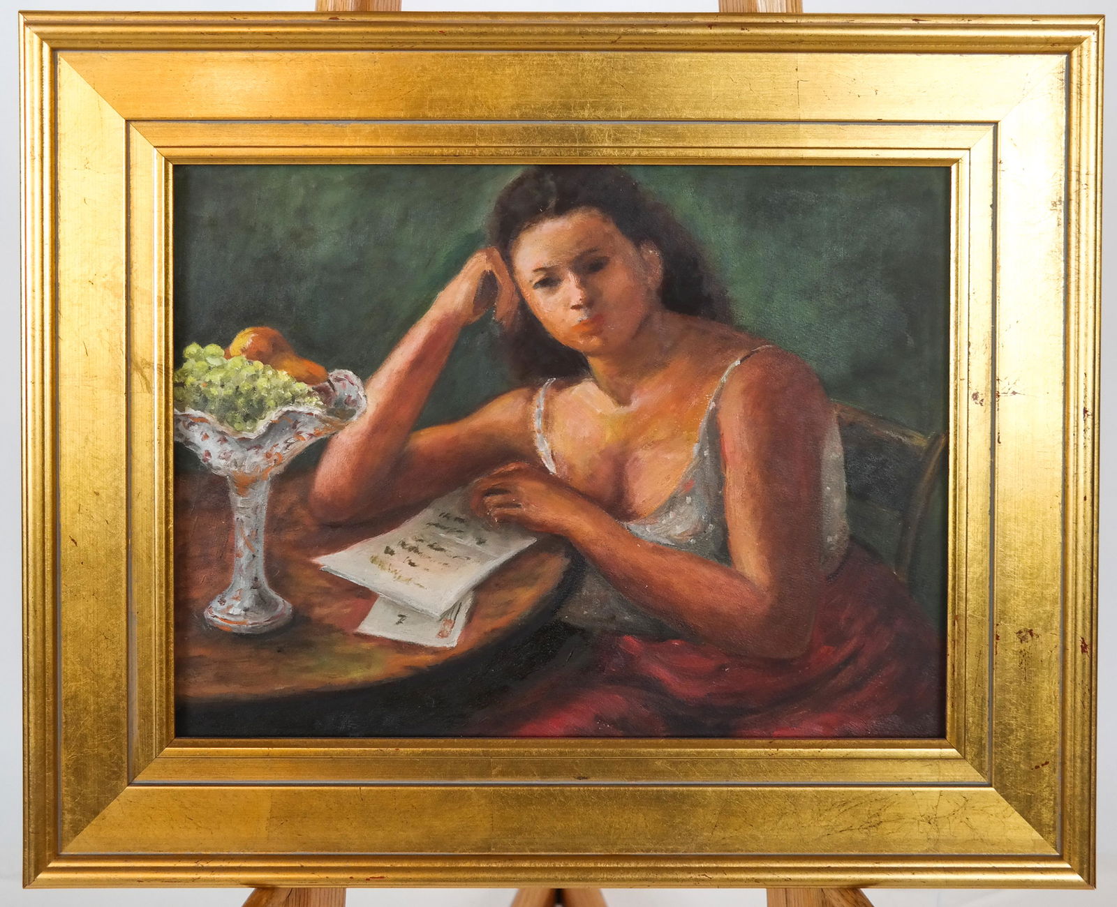 Gladys R. DAVIS: Painting of Seated Woman (1 of 5)