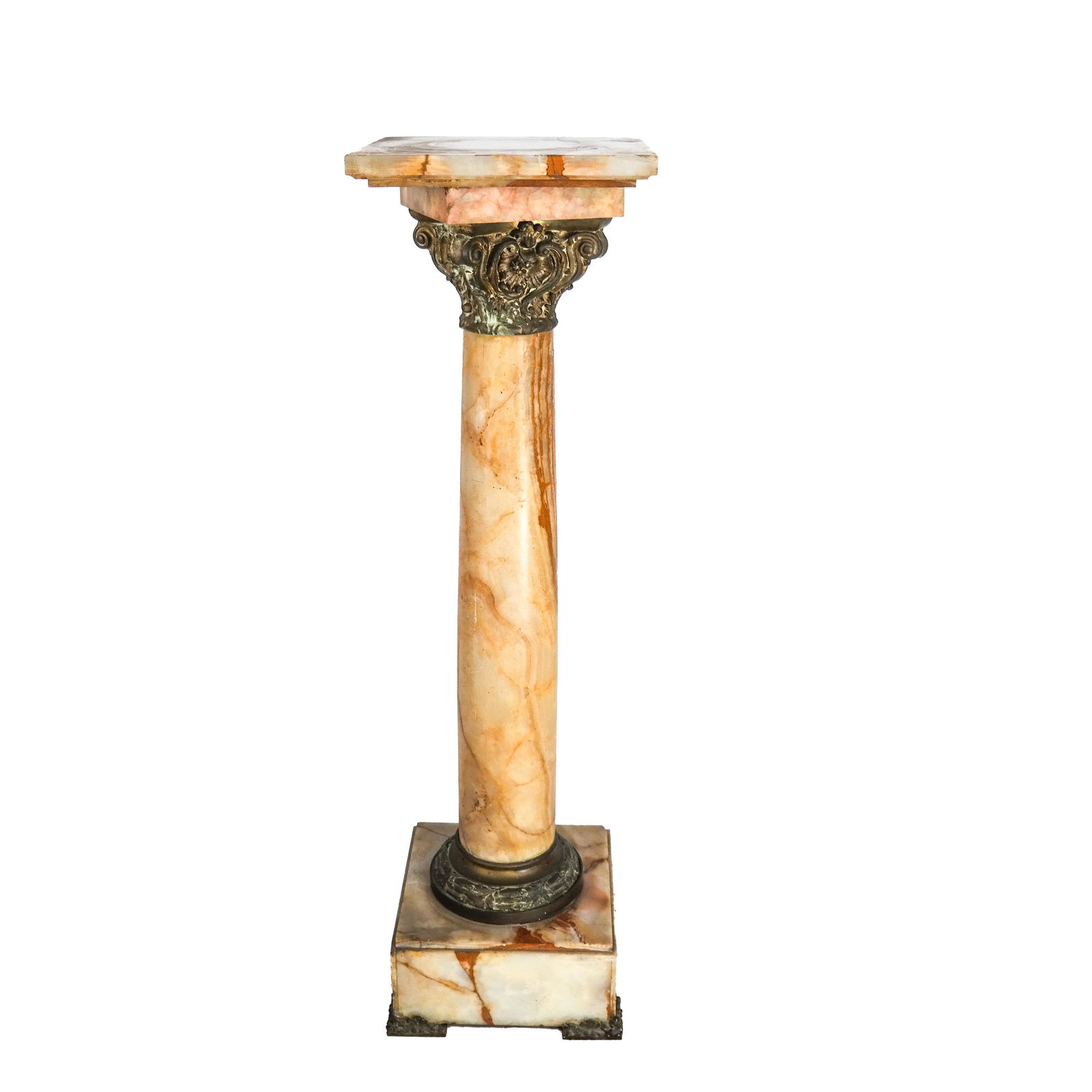 19th C. Onyx & Bronze Pedestal (1 of 9)