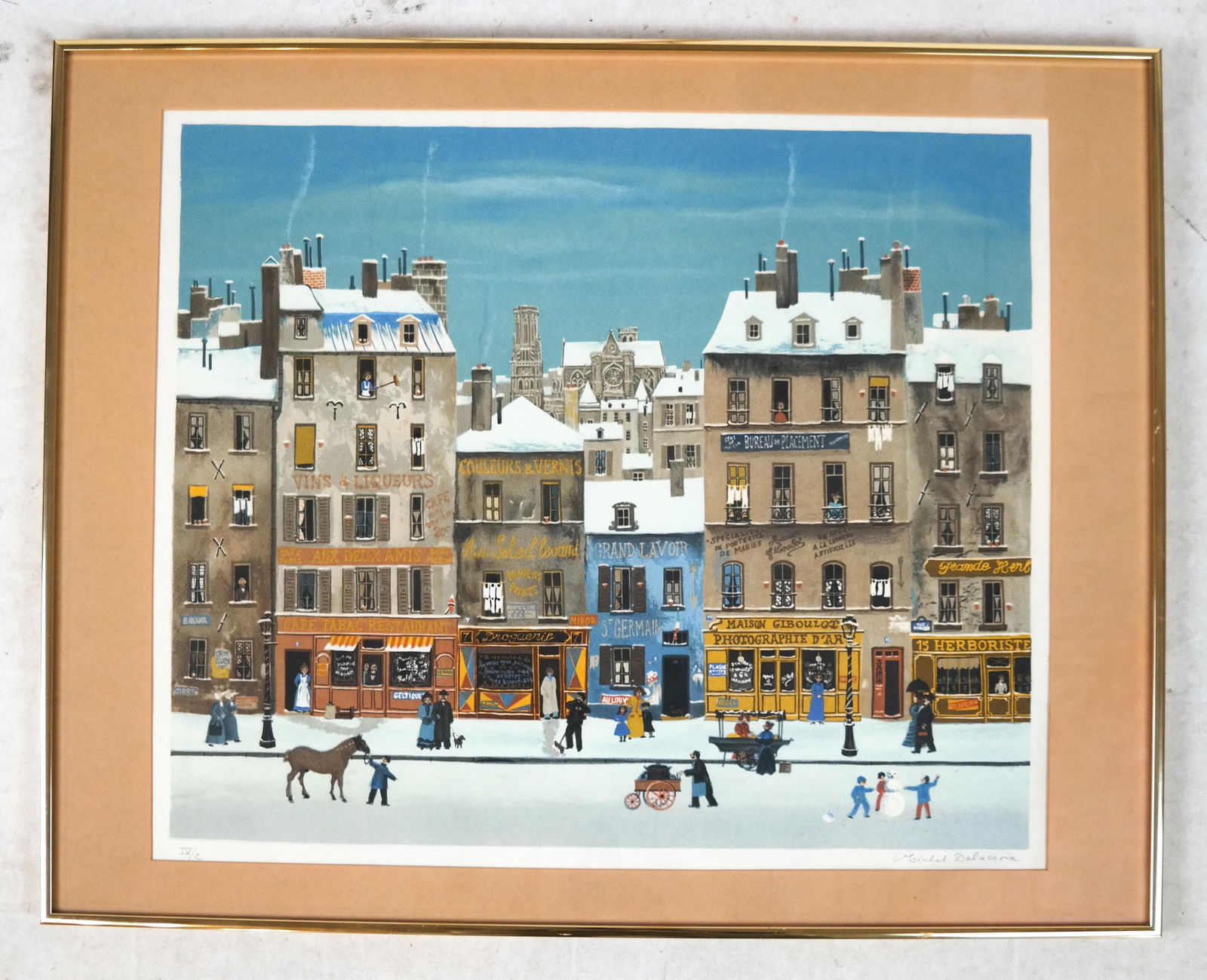Michel DELACROIX: Street Scene - Color Lithograph (1 of 5)