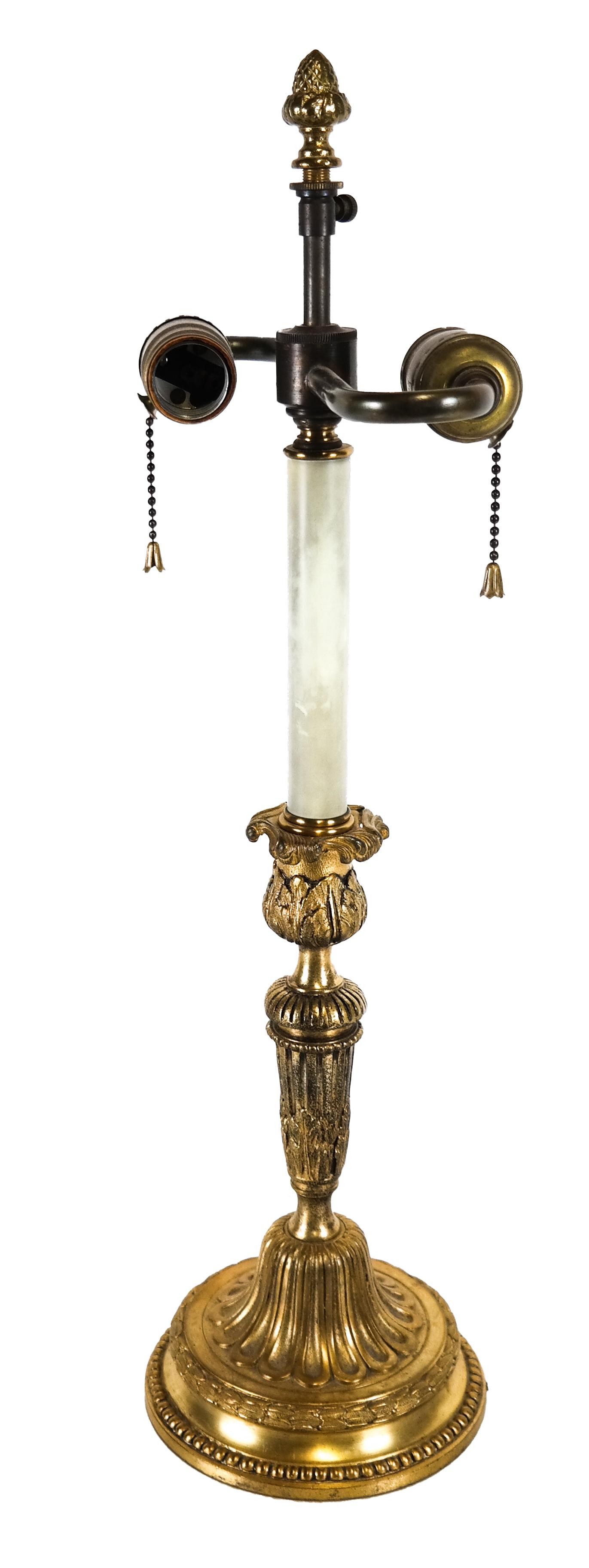 French Bronze Candlestick-Form Lamp (1 of 5)