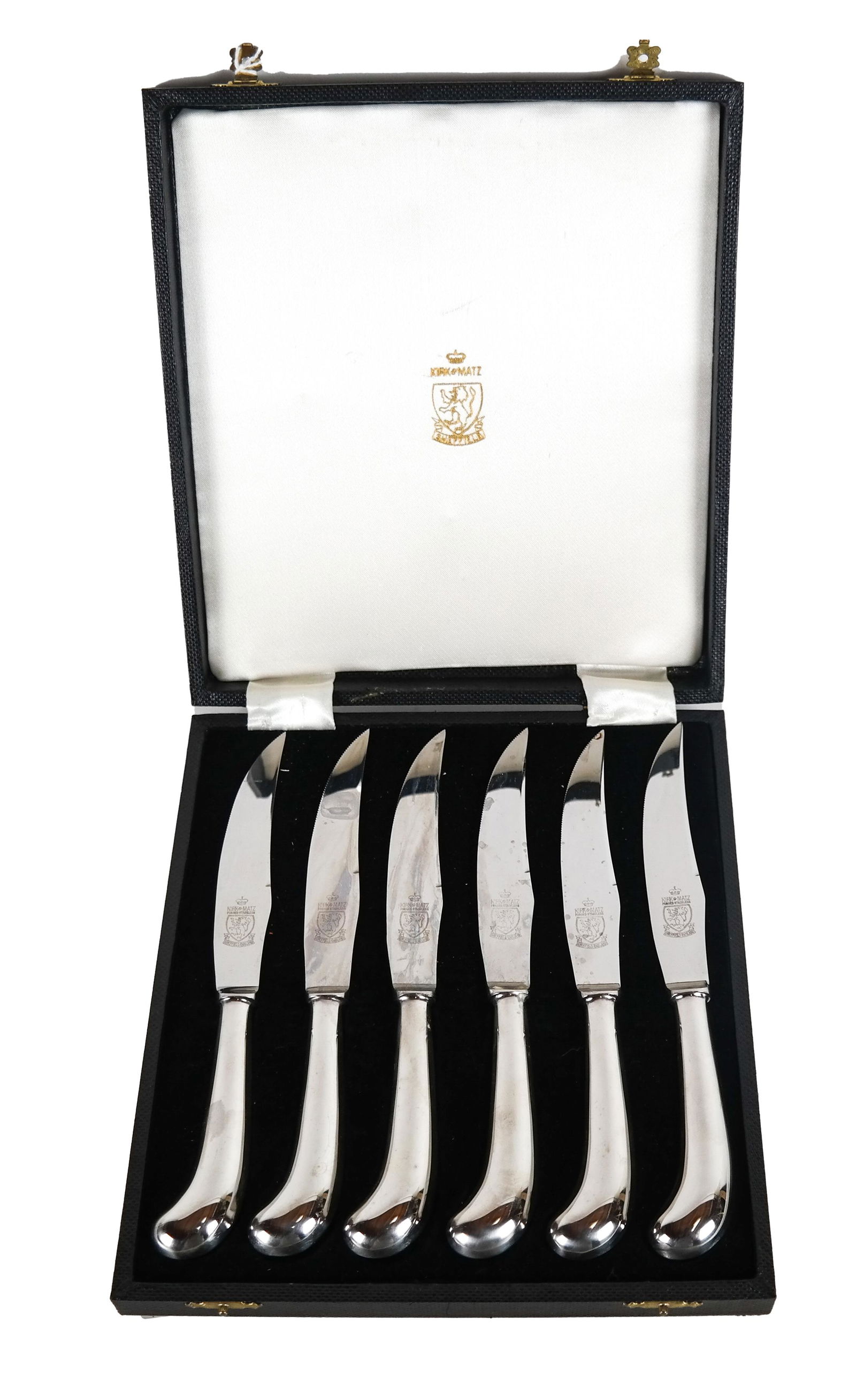 Kirk & Matz Set of 6 Silver Plate Steak Knives (1 of 6)