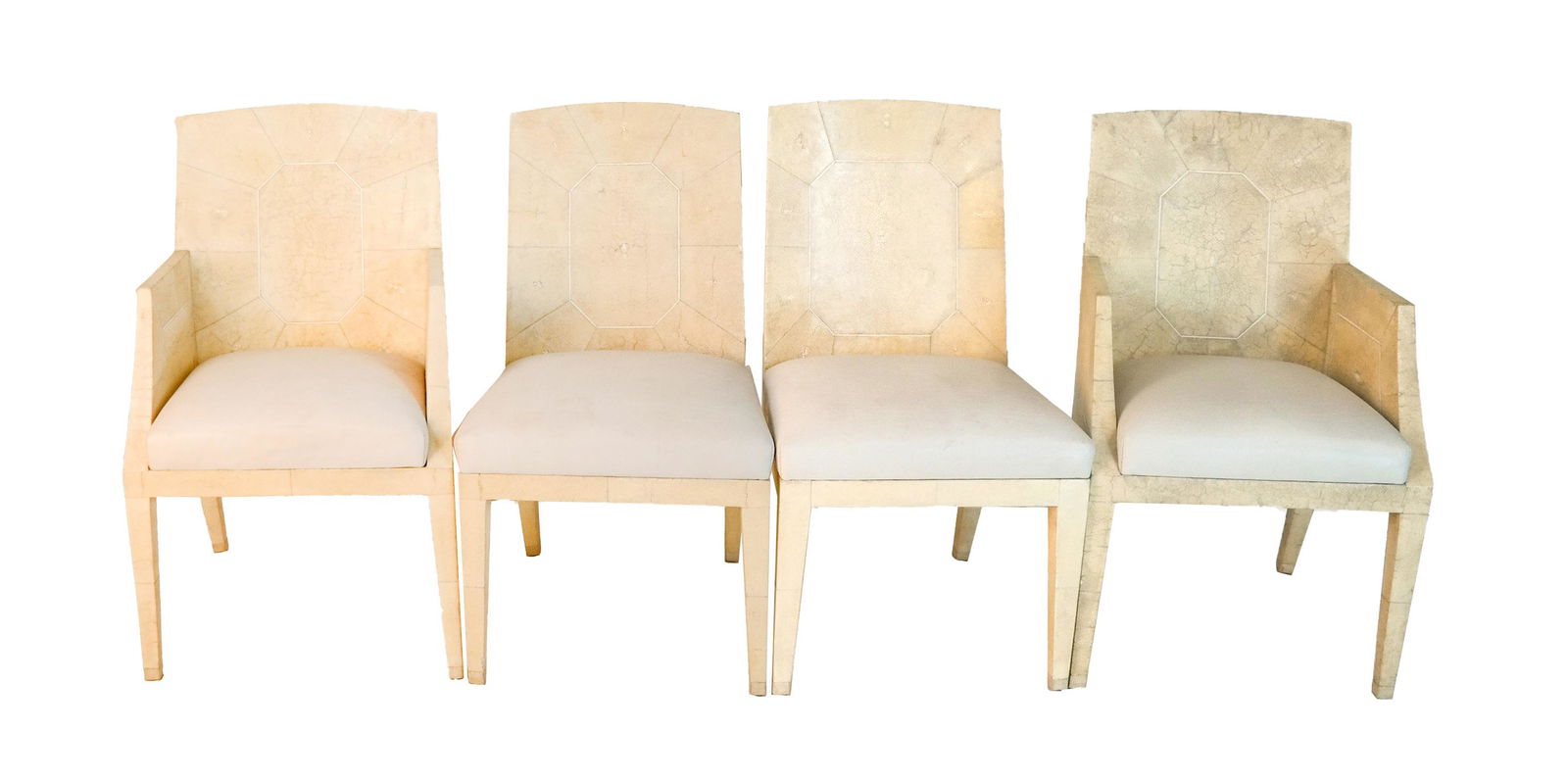 Four 20th C. Modern Shagreen Dining Chairs (1 of 5)