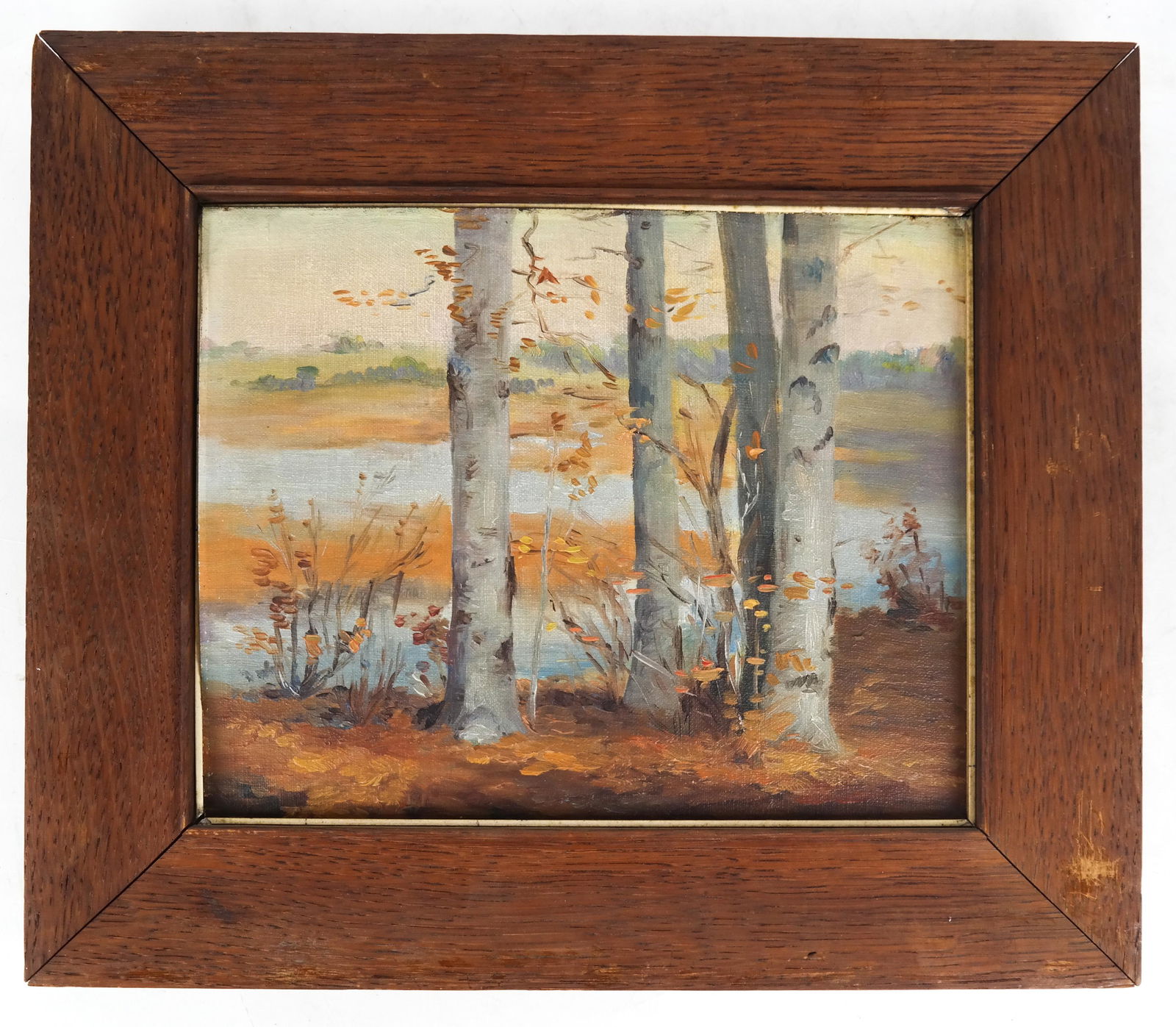 Landscape w/ Trees and River - Oil on Panel (1 of 4)