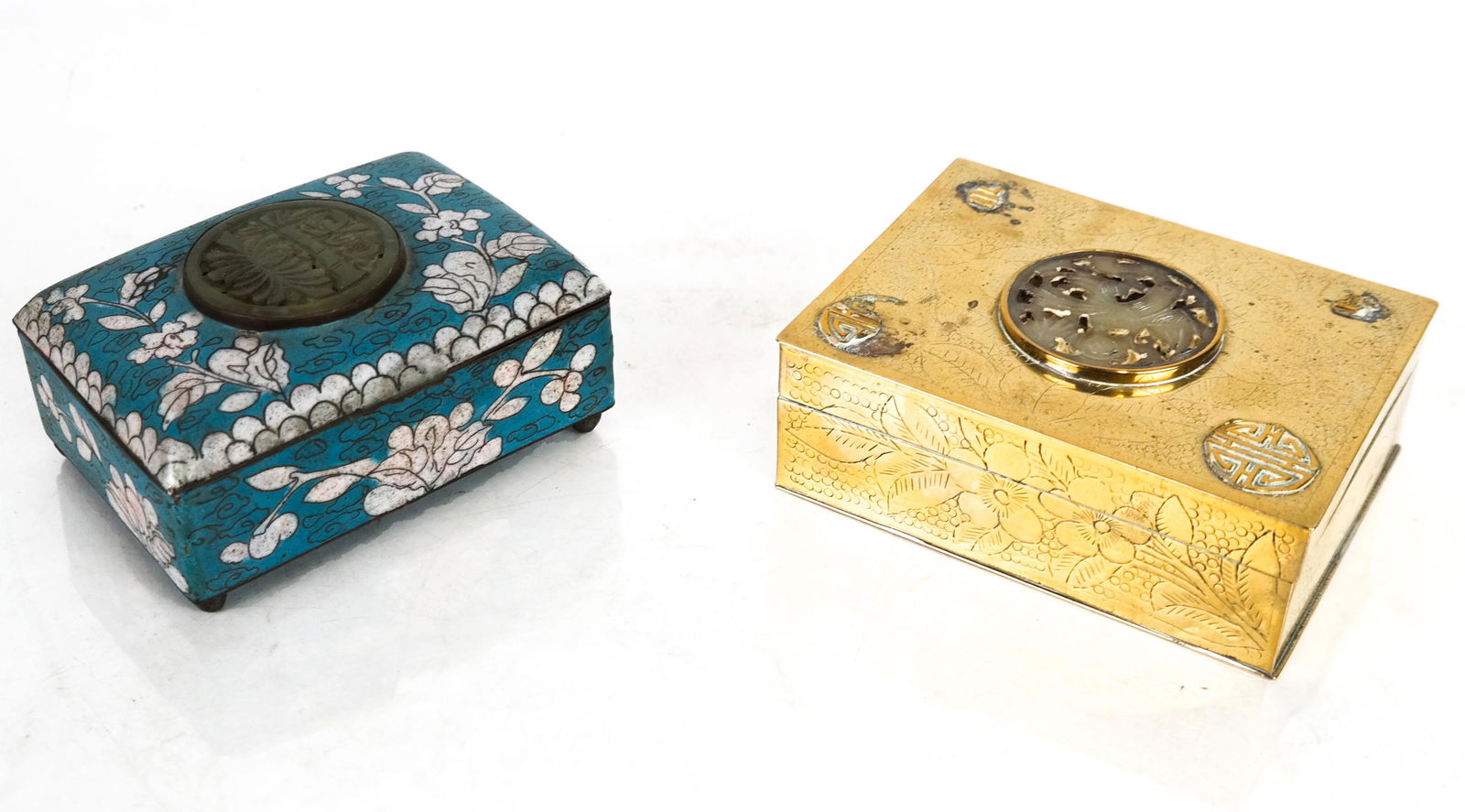 Two Jade-Inset Asian Boxes (1 of 7)