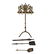 Set of Dutch Brass Fire Tools - 2