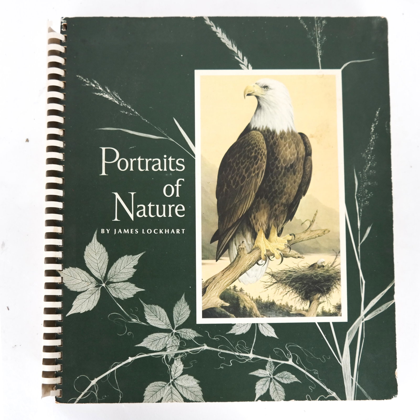 Book: Portraits of Nature: "Portraits of Nature" by James Lockhart, Crown Publishers, Inc. NYC, copyright 1967, with offset lithographs. [17 3/4 x 15 1/2 x 1 inches]. Some age toning; foxing; spiral binding "as-is".
