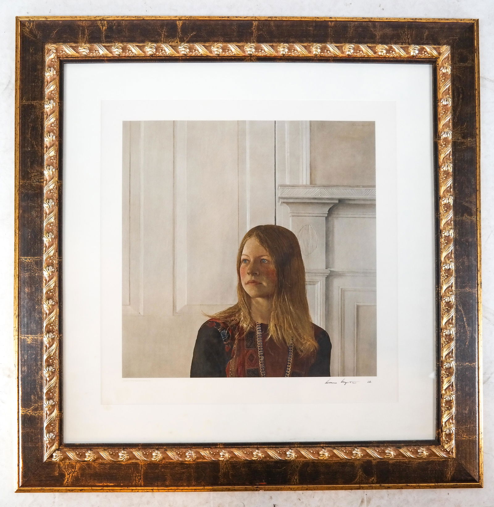 Andrew WYETH: "Siri" - Collotype: Andrew Wyeth (American, 1917-2009) "Siri" collotype, Ed. 66/200, signed "Andrew Wyeth" lower right, copyright 1979 by Brandywine Conservancy, Inc., bearing a blind stamp, "Siri by Andrew Wyeth", from