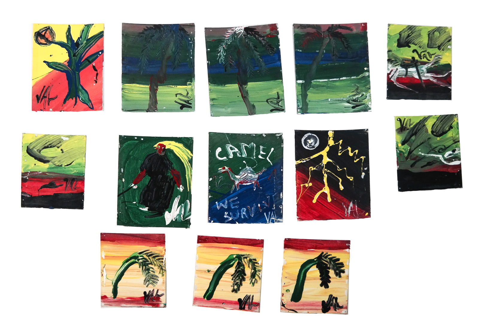 "VAL": 13 Abstracts - Acrylic on Canvas Board (1 of 9)