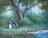 B. PAULSON: Figures, Landscape- Oil on Canvas - 2