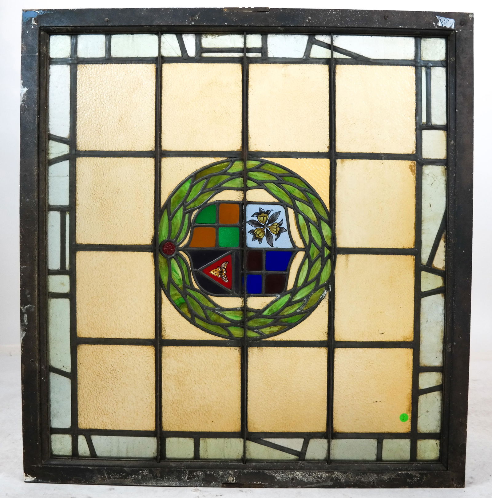 Antique Tile Geometric Lead Glass Window (1 of 4)