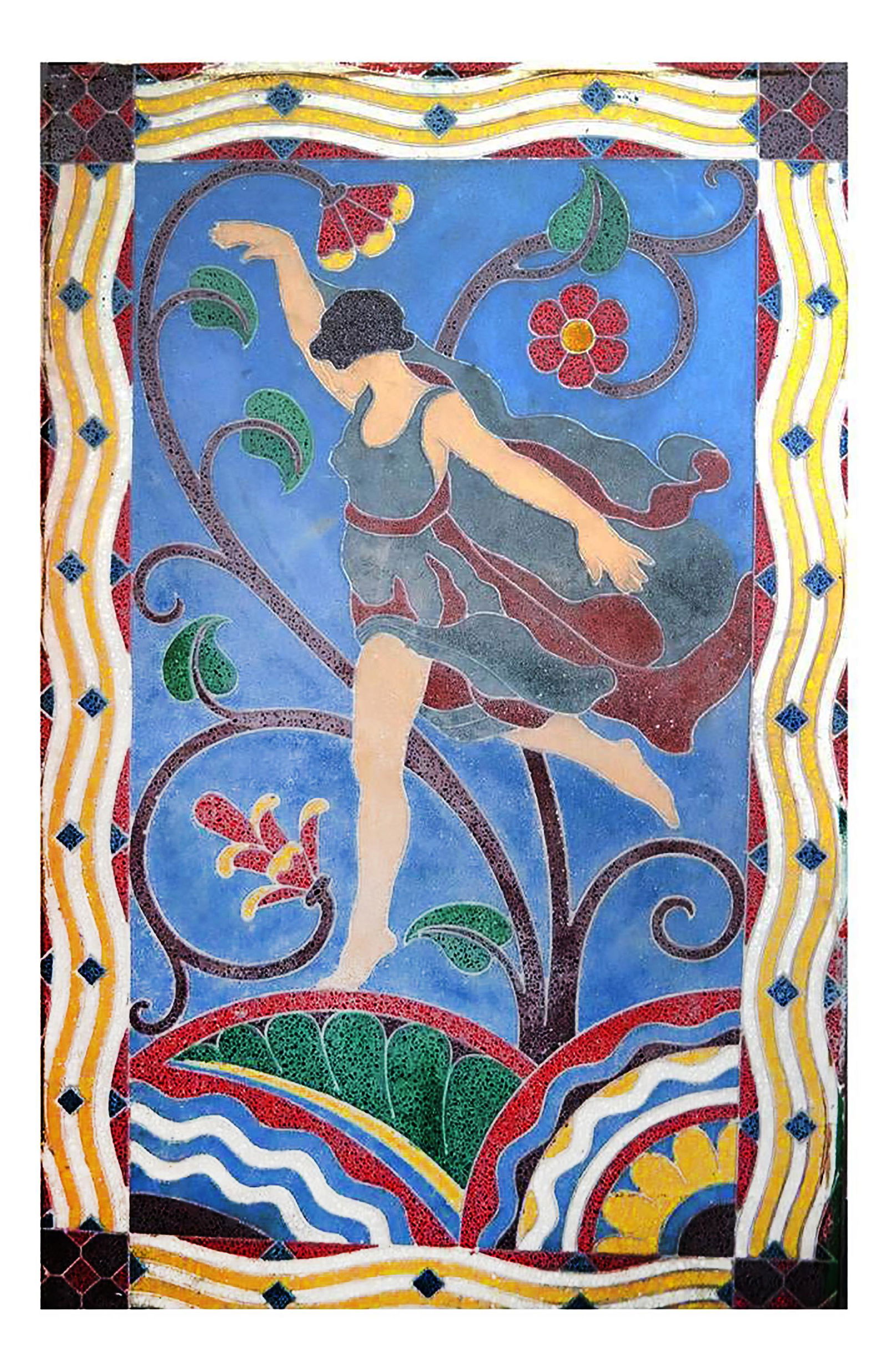 Art Deco-Style Wall Relief of Female Dancer (1 of 4)