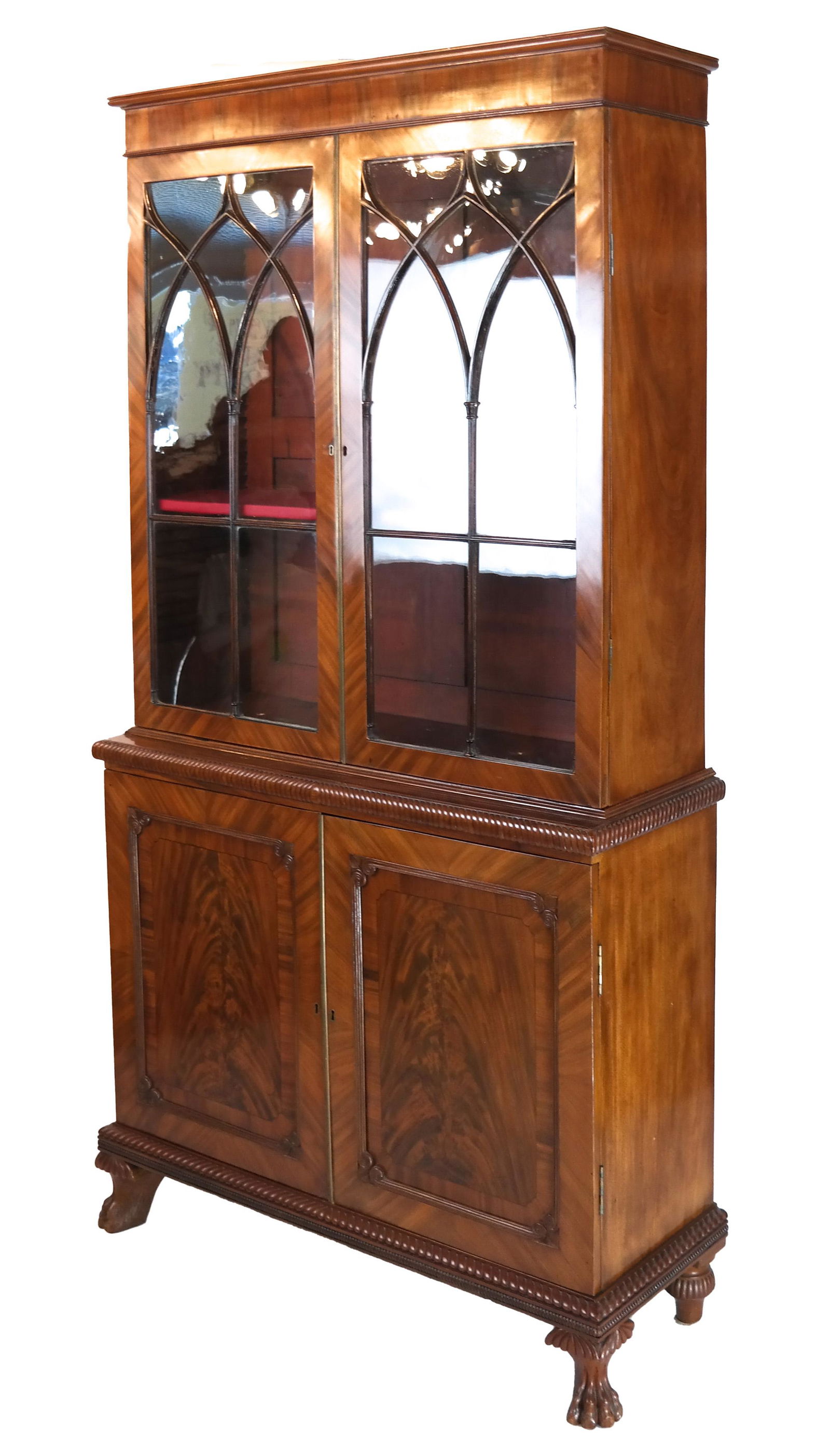 19th C. Georgian-Style Bookcase / Cabinet (1 of 8)