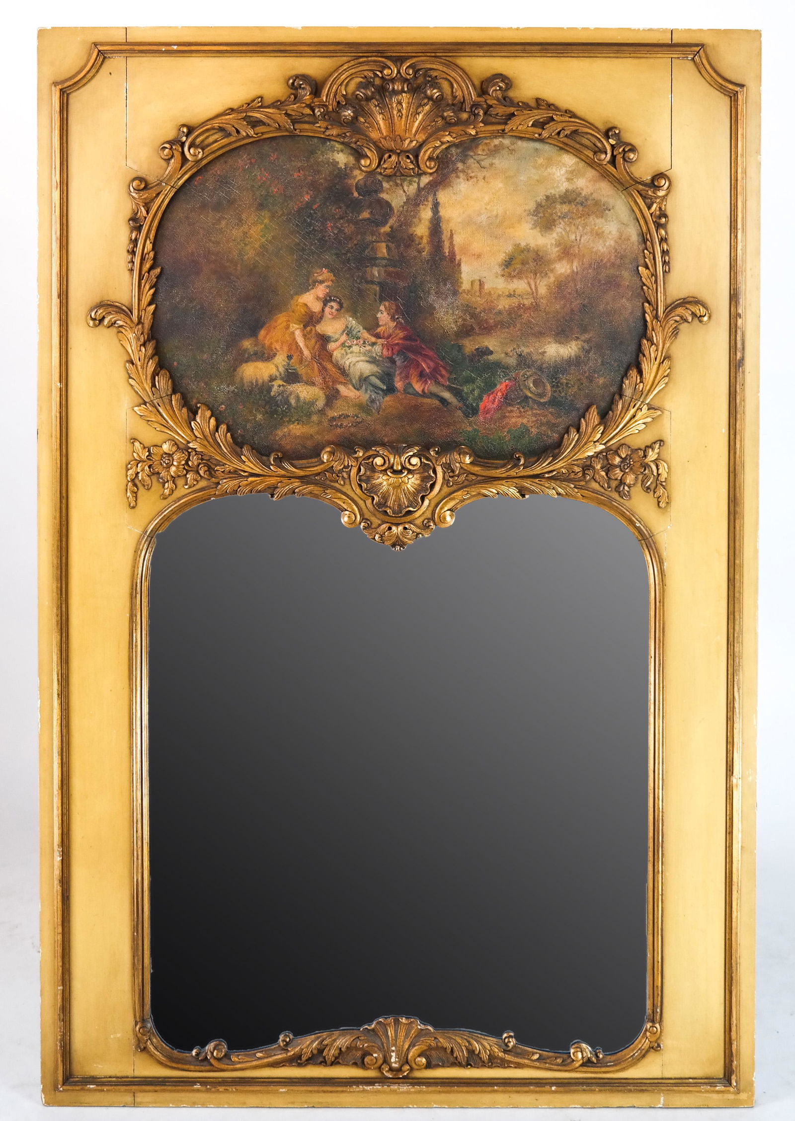 Painted & Decorated Trumeau Mirror (1 of 3)