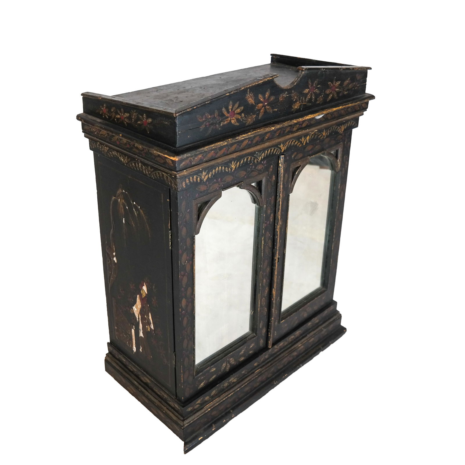 Antique Table-Top Chinoiserie Decorated Cabinet (1 of 8)