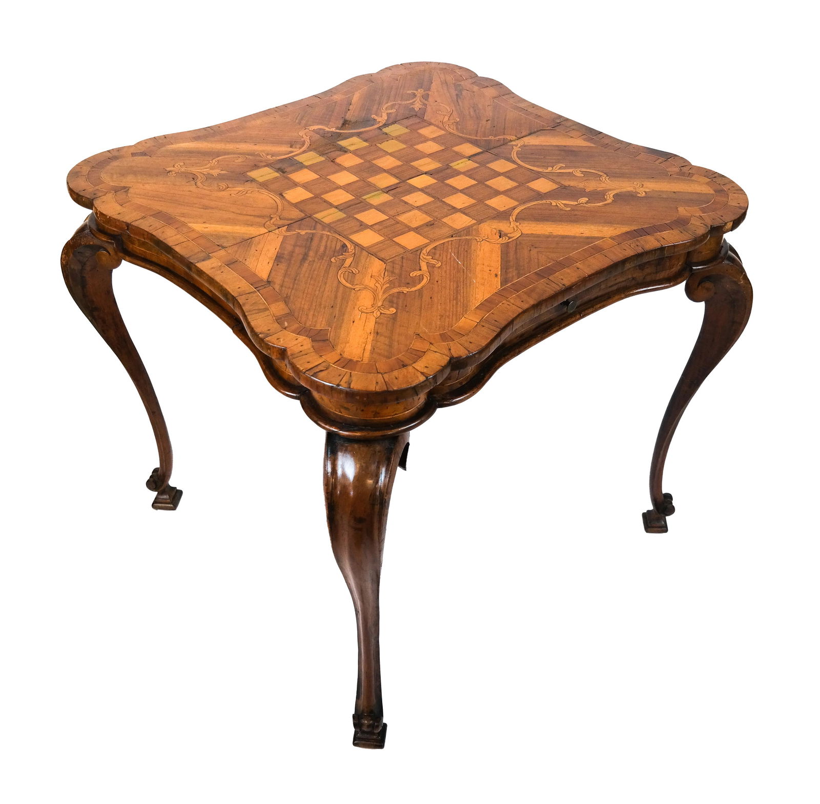 18th C. Italian Olivewood Inlaid Games Table (1 of 9)