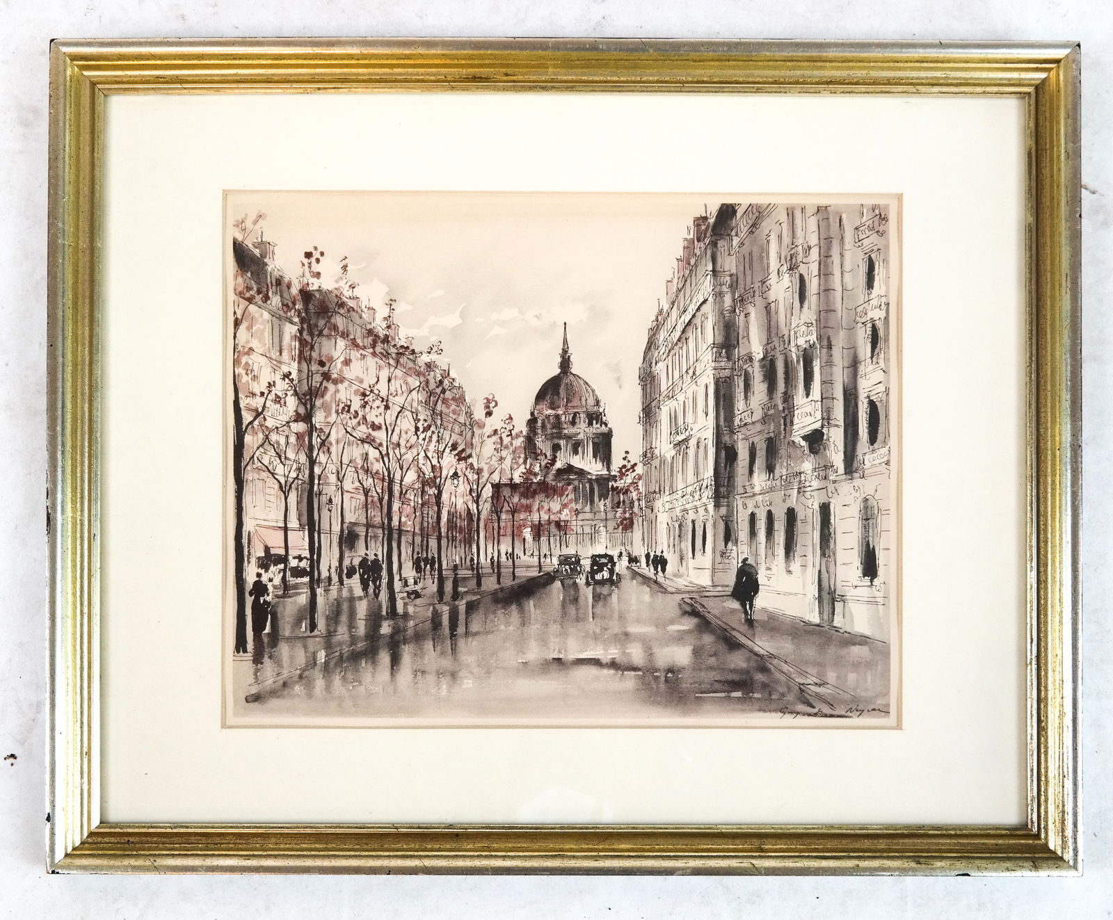 Parisian Street Scene - Vintage Print (1 of 4)