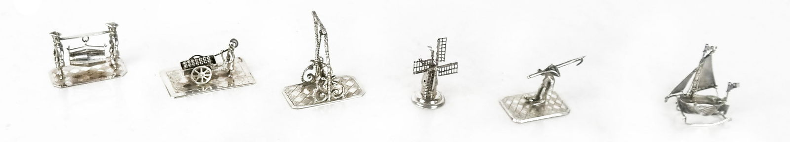 Set of 6 Dutch Silver Miniature Figurines (1 of 17)