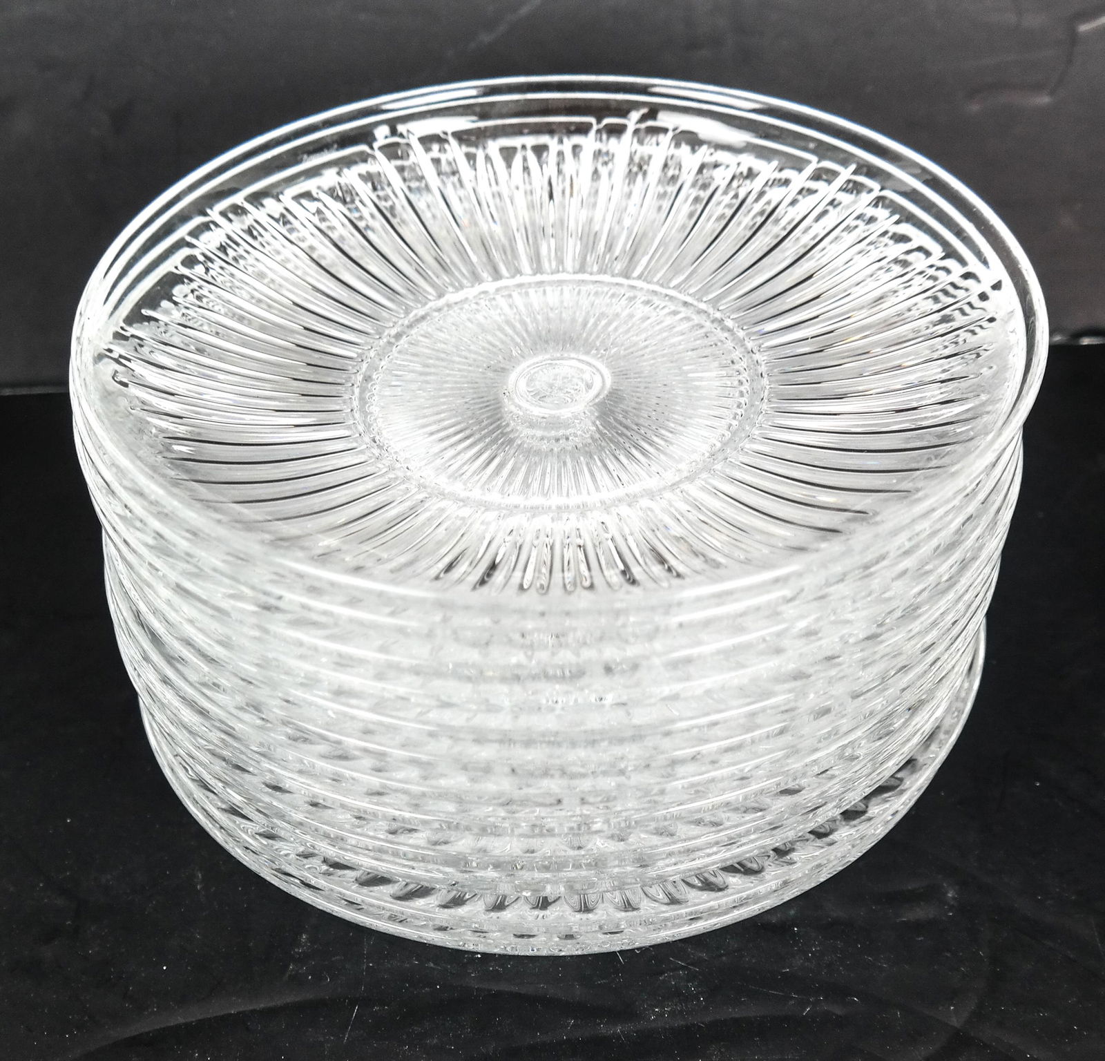 Twelve BACCARAT Crystal Dessert Plates (1 of 6)