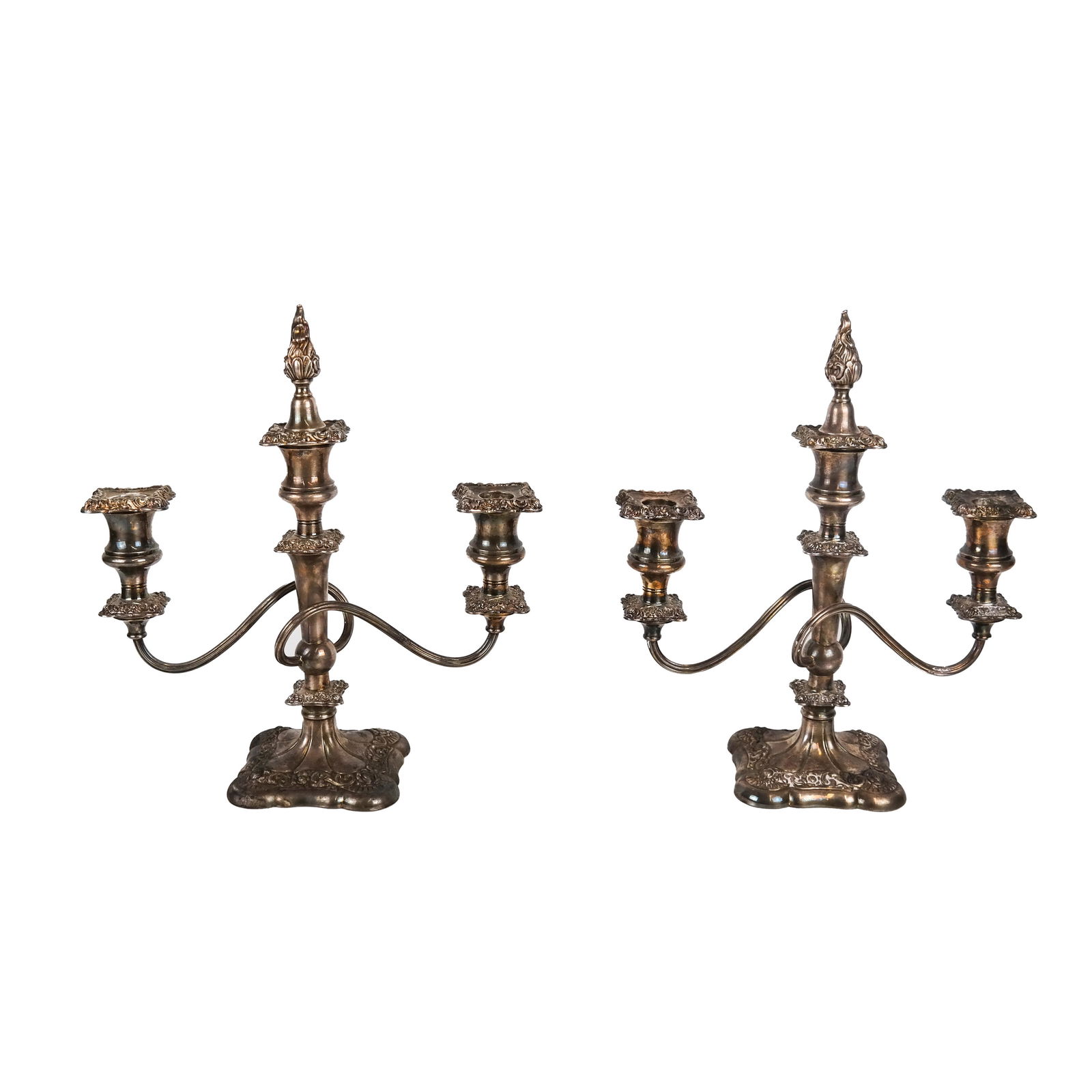 Pair of Silver Plate Candelabra (1 of 11)