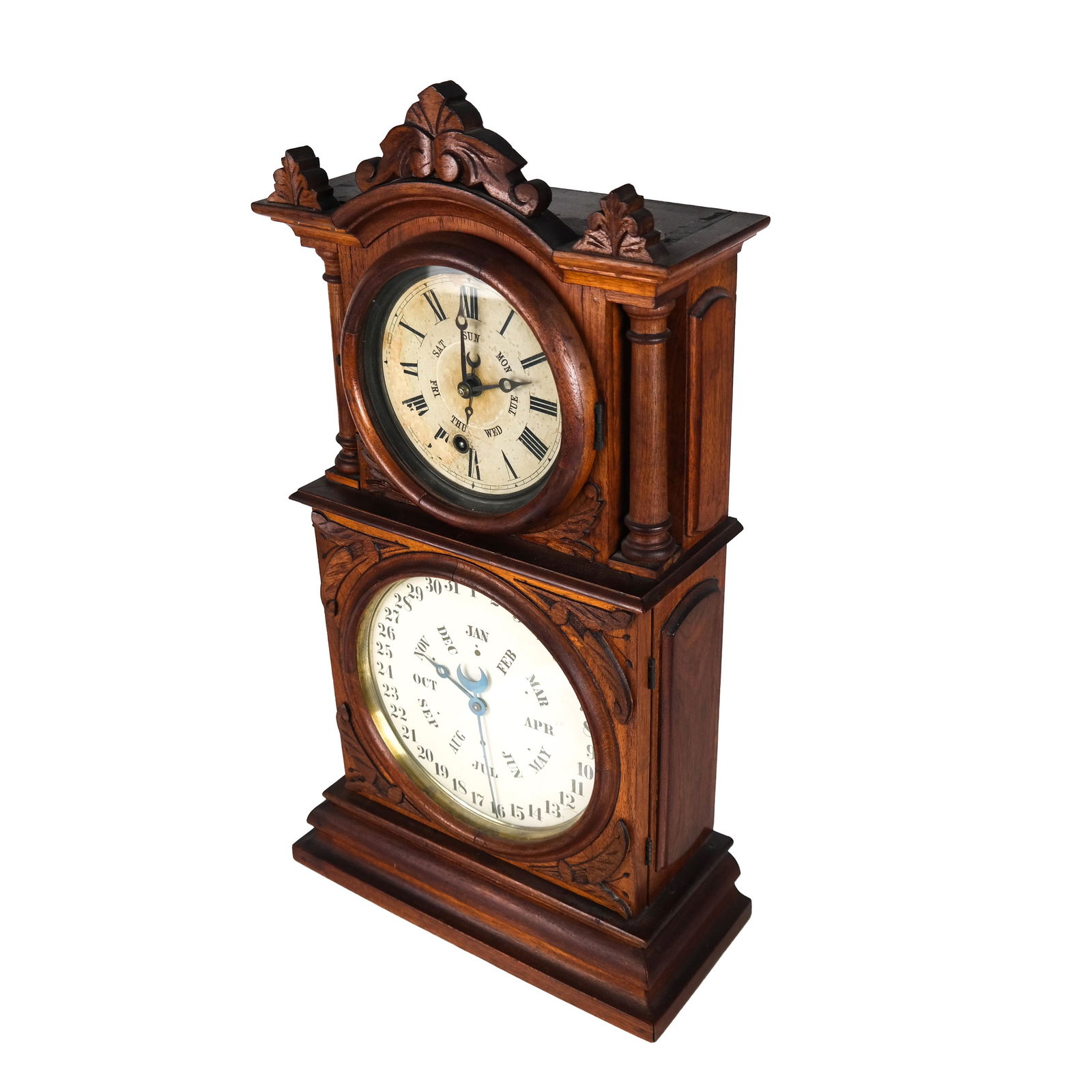 E. Ingraham Victorian Clock in Carved Case (1 of 11)