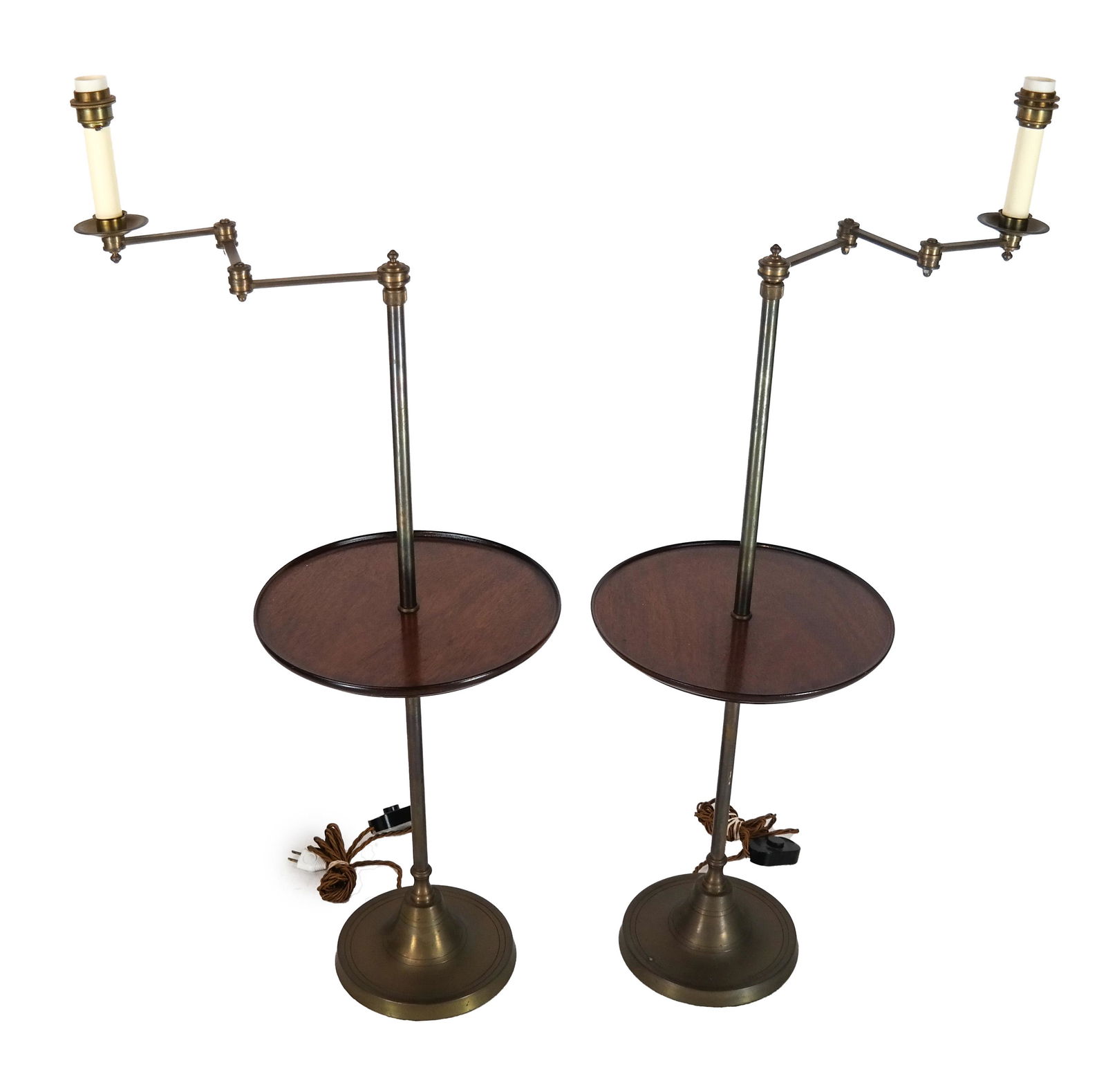 Regency-Style Bronze & Wood Floor Lamps (1 of 8)