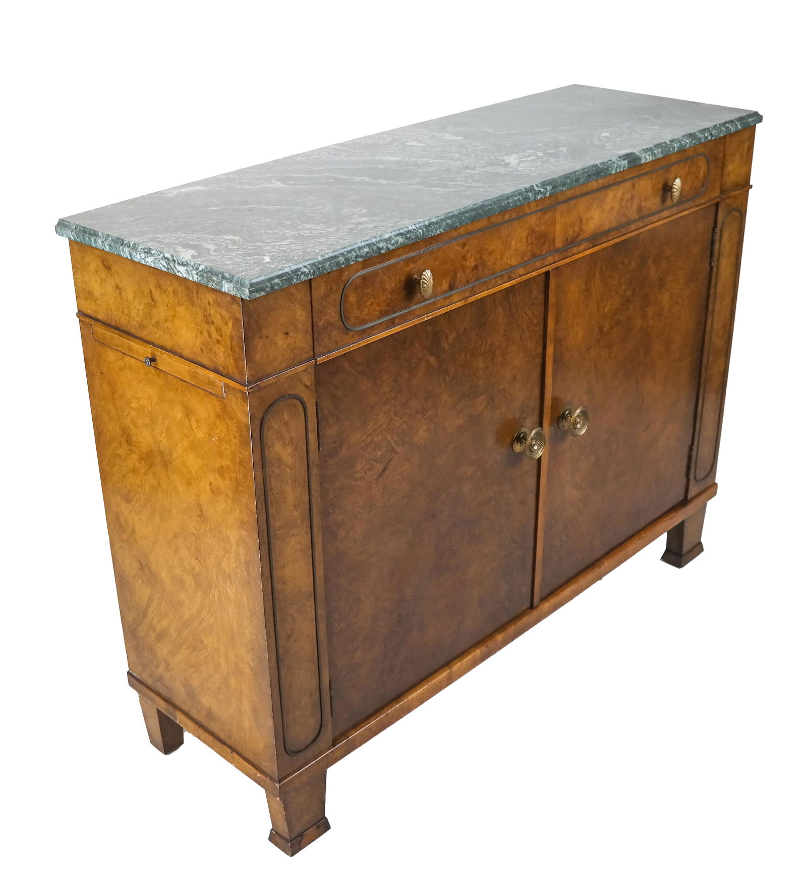 Regency-Style Brass Inlaid Marble Top Server (1 of 9)