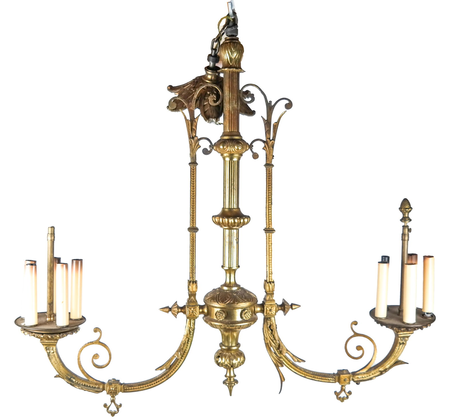 Brass 2-Arm Ceiling Fixture (1 of 7)