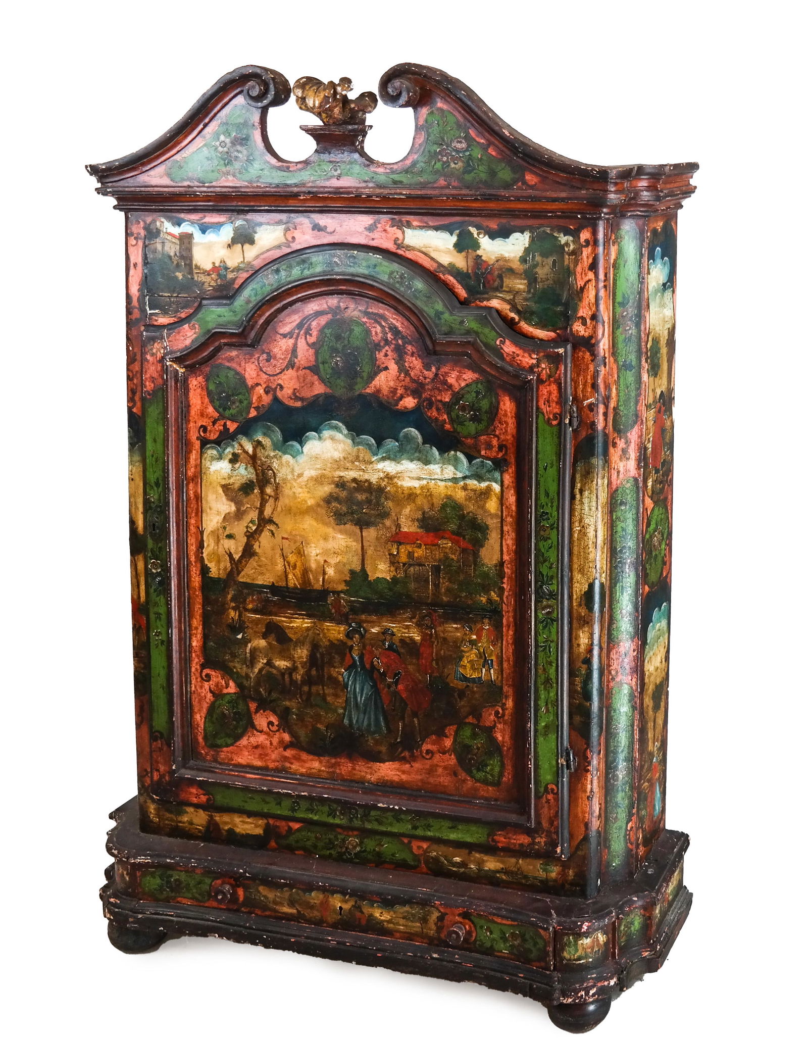 Early 18th C. Painted Cabinet (1 of 12)