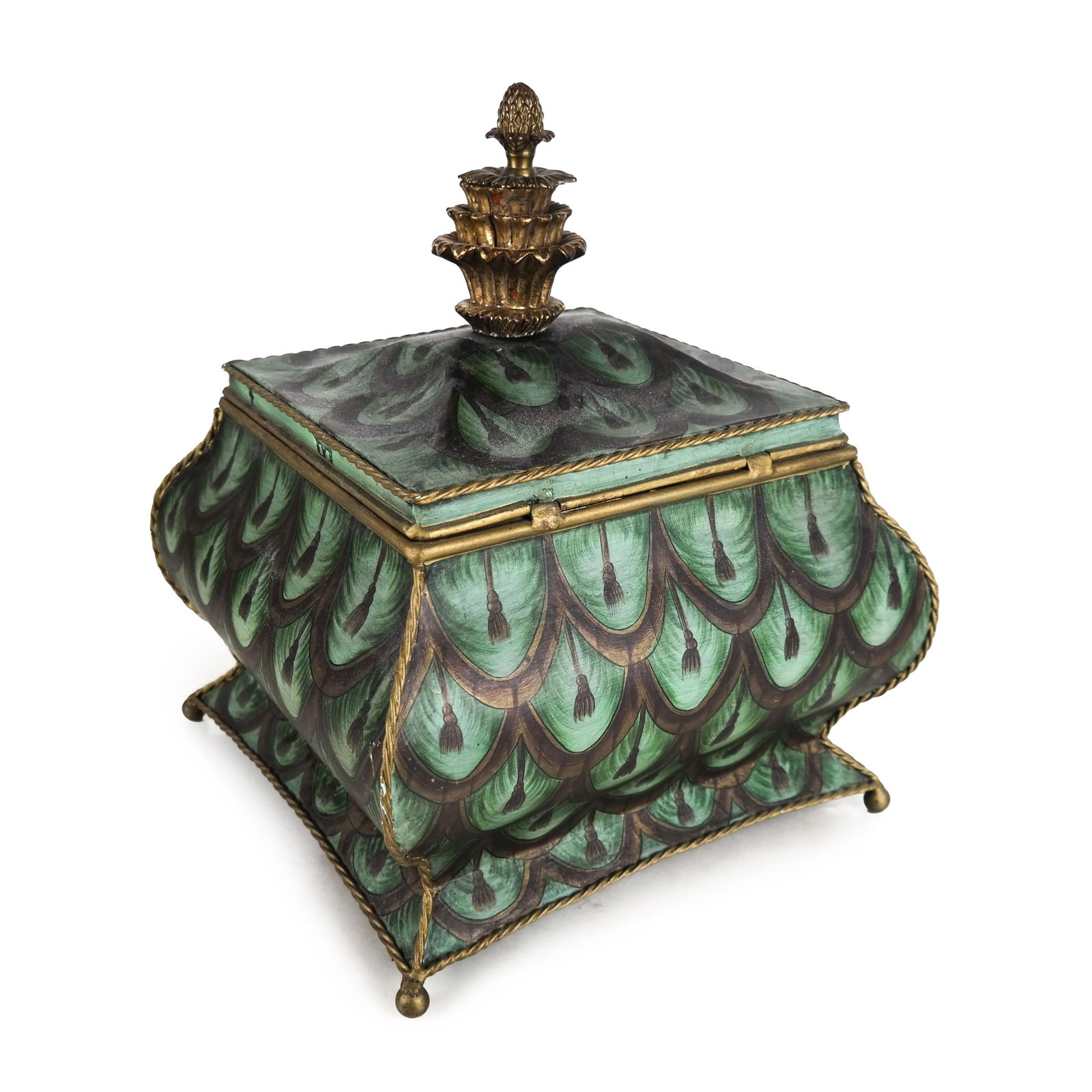 20th C. Decorated Tole Box (1 of 4)