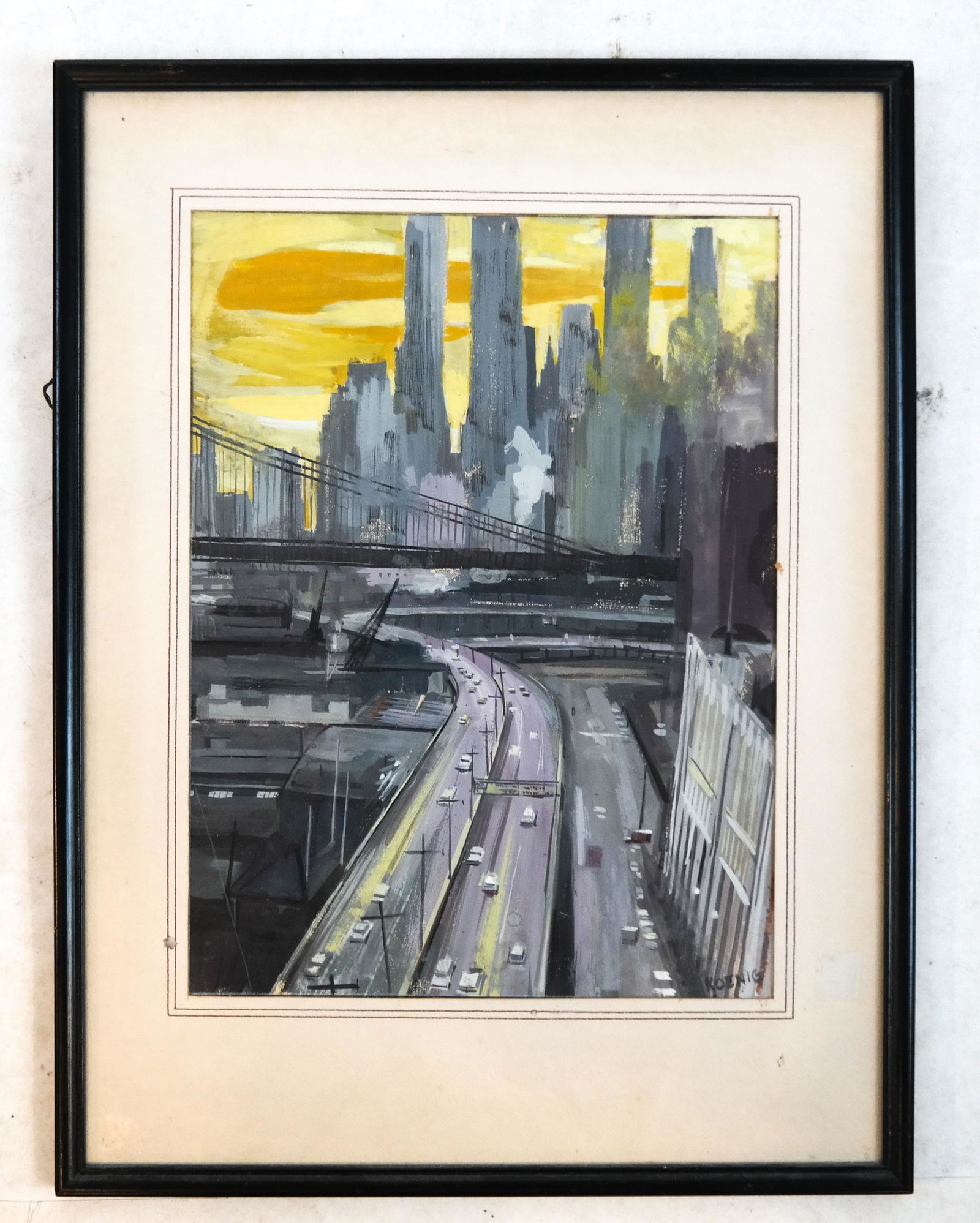 Martha E. KOENIC: Brooklyn Bridge - Watercolor (1 of 4)