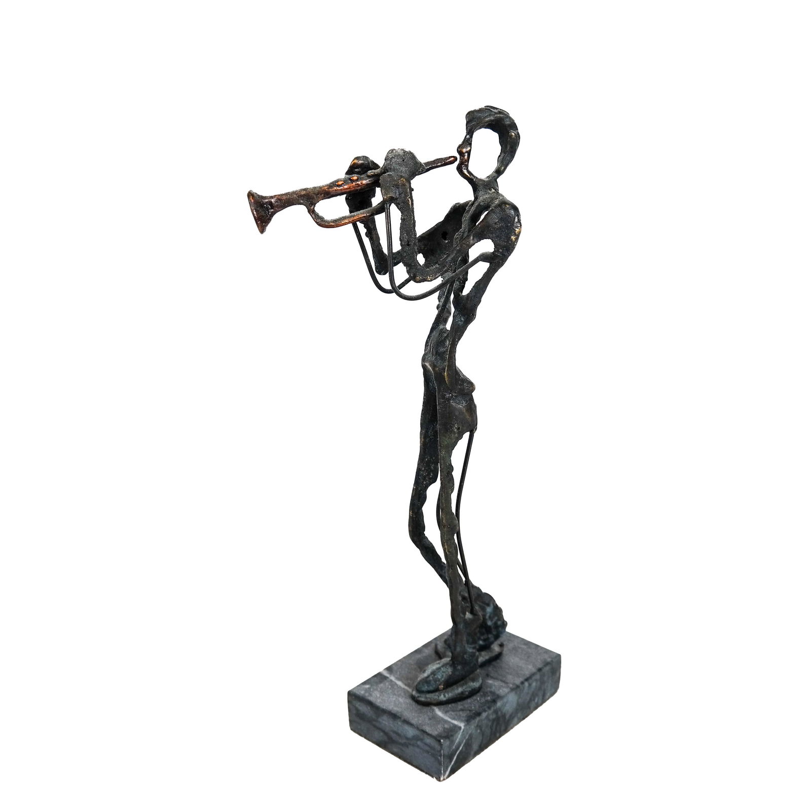 Bronze Sculpture Trumpet Player (1 of 6)