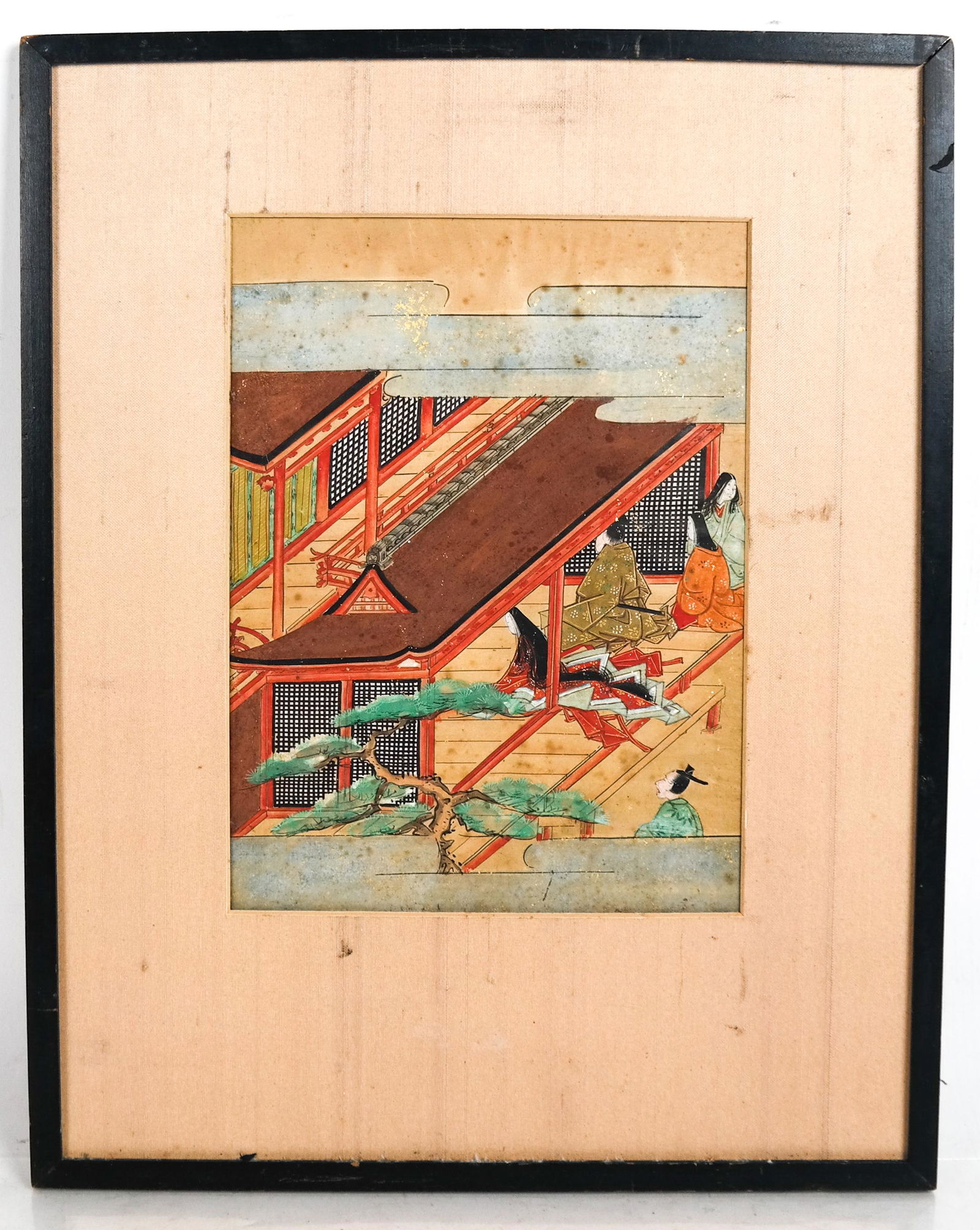 TOSA SCHOOL - Figural Scene - Gouache & Gilt W/C (1 of 4)