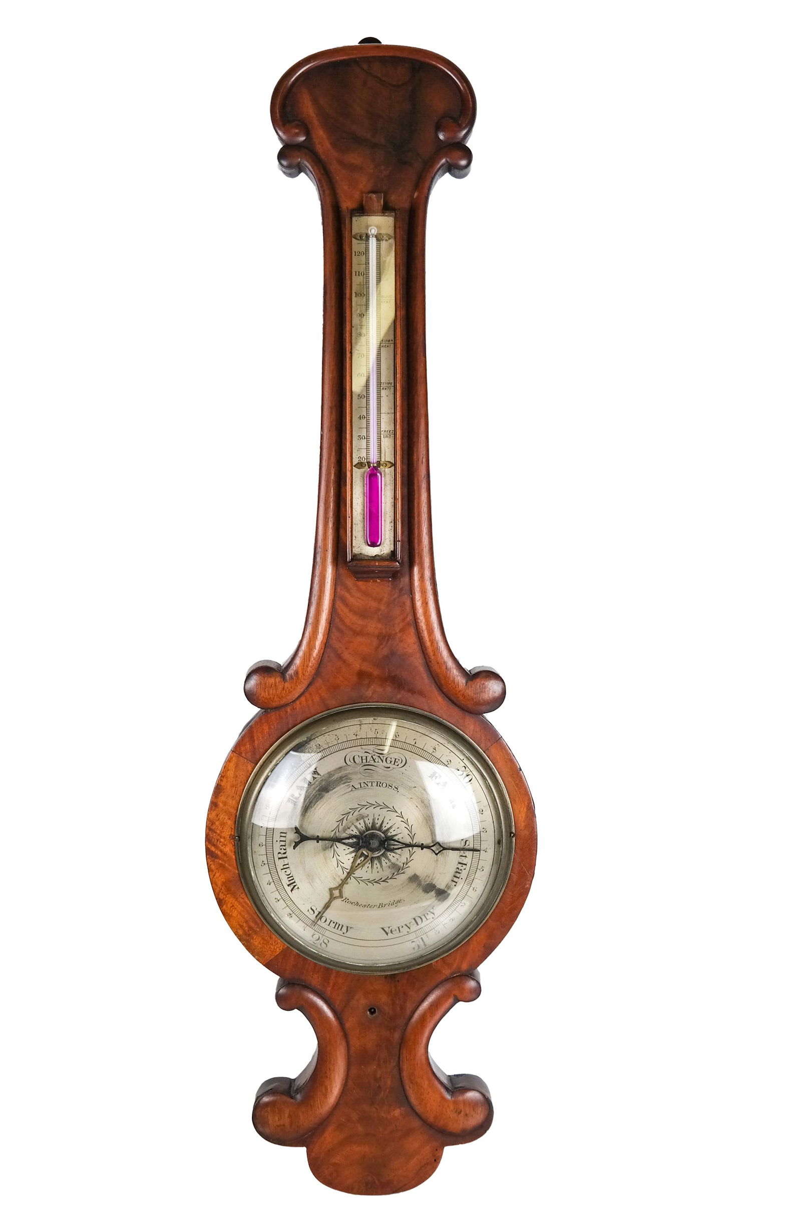 William IV Mahogany Barometer A. Intross (1 of 8)